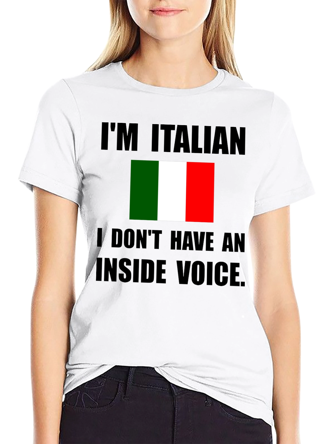 Im Italian T-Shirt - No Inside Voice Novelty Tee