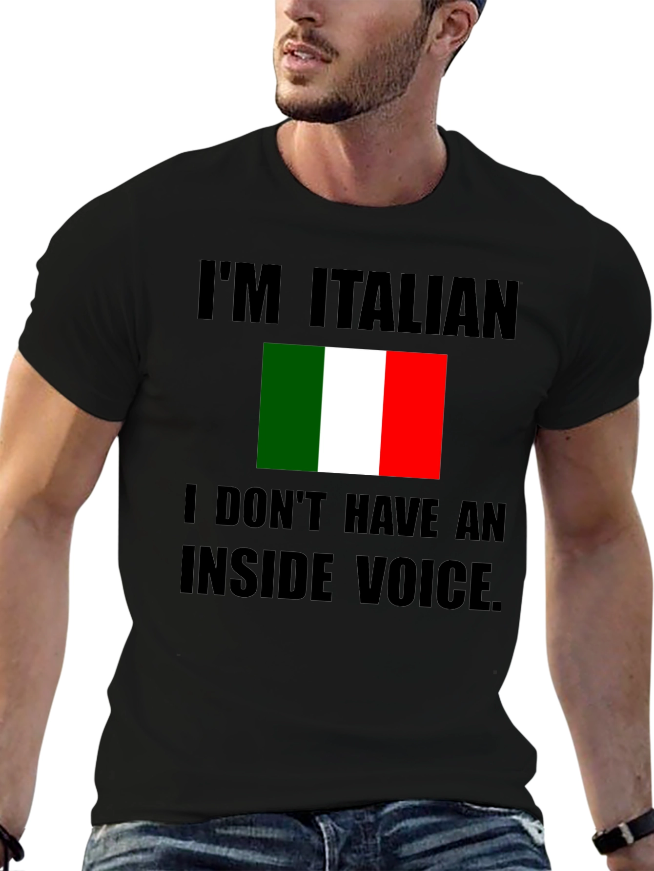 Im Italian T-Shirt - No Inside Voice Novelty Tee