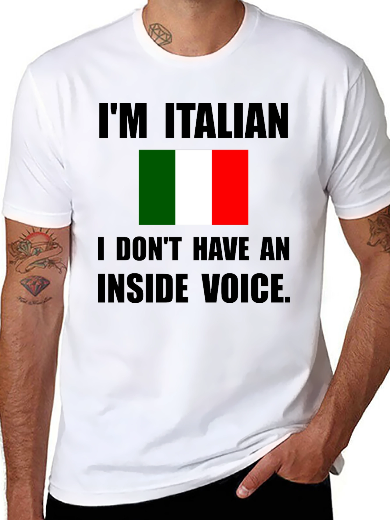 Im Italian T-Shirt - No Inside Voice Novelty Tee