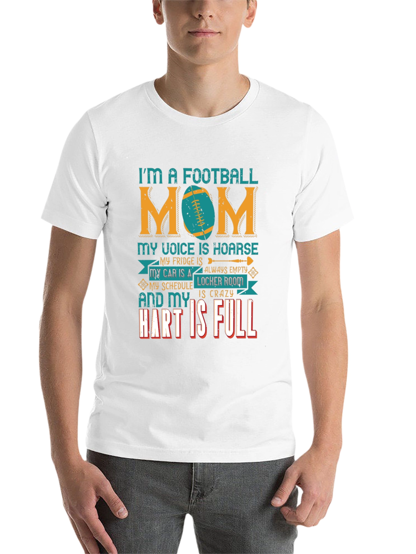 Football Mom Graphic Tee - Crazy Schedule Full Heart