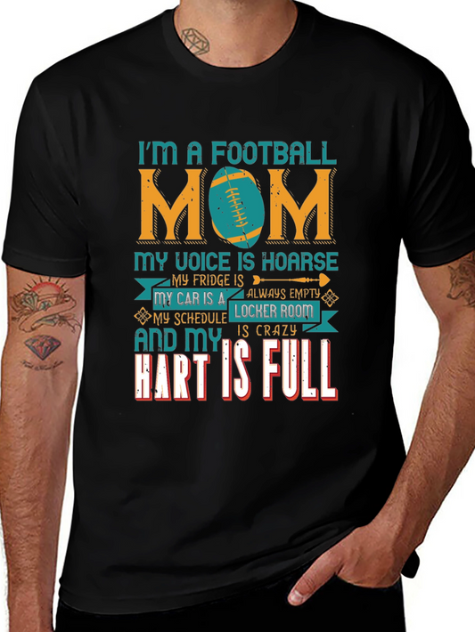 Football Mom Graphic Tee - Crazy Schedule Full Heart