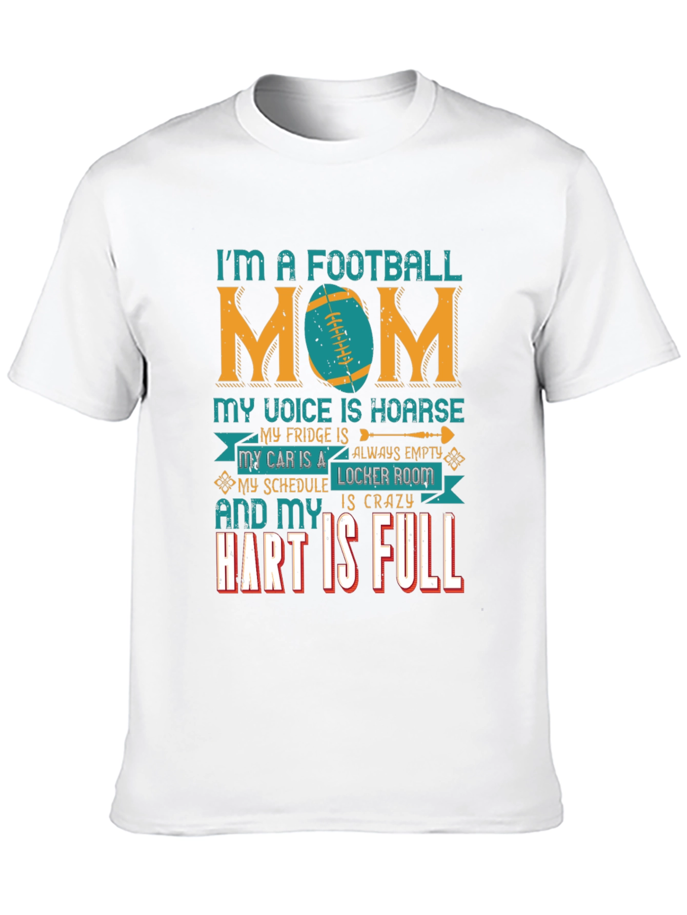 Football Mom Graphic Tee - Crazy Schedule Full Heart
