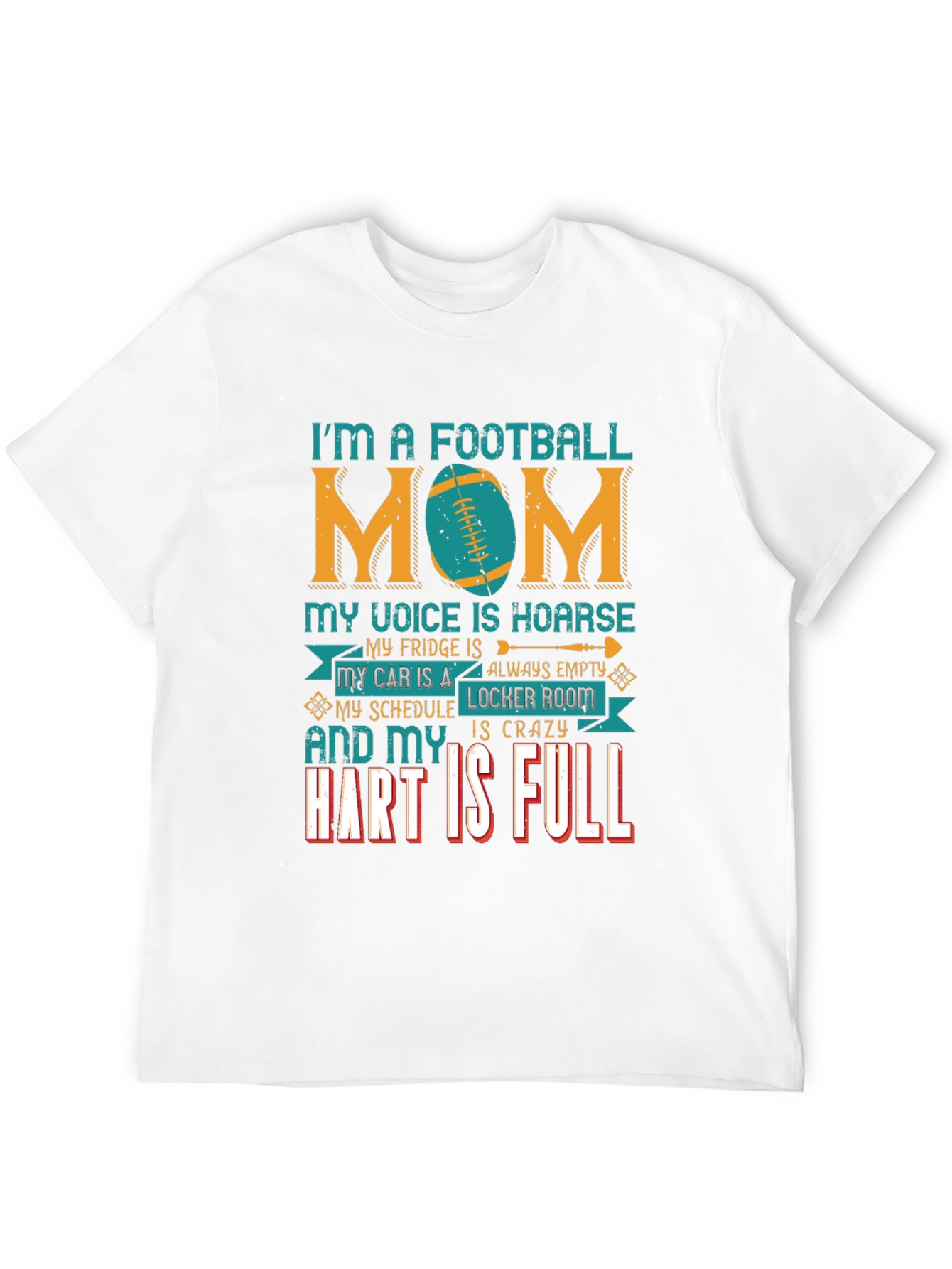 Football Mom Graphic Tee - Crazy Schedule Full Heart