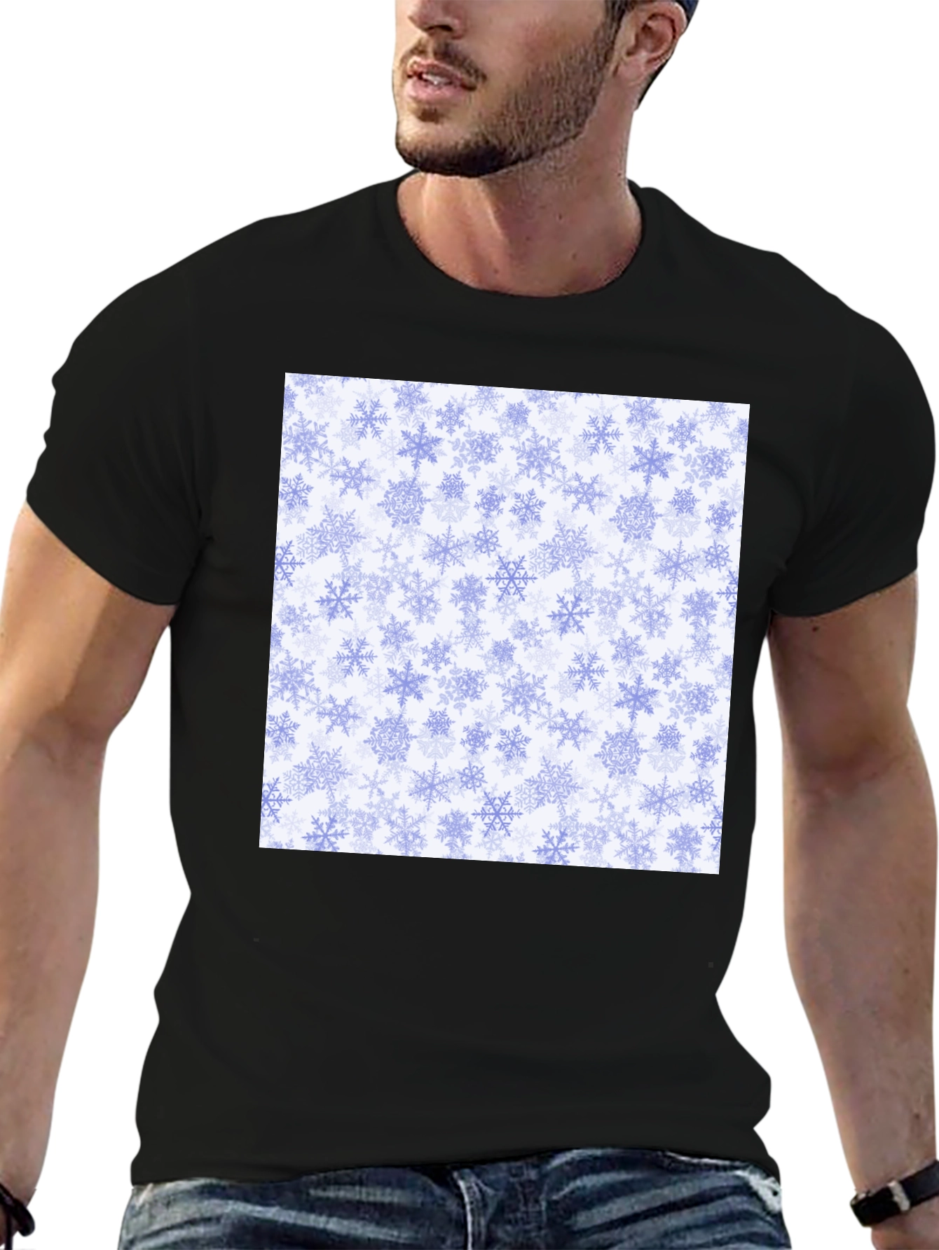Snowflake Pattern Tee - Winter Holiday Style!
