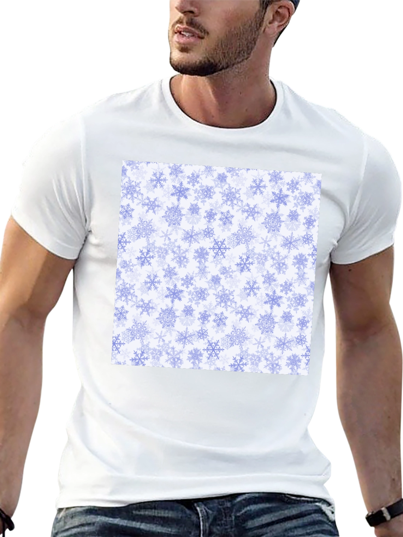 Snowflake Pattern Tee - Winter Holiday Style!