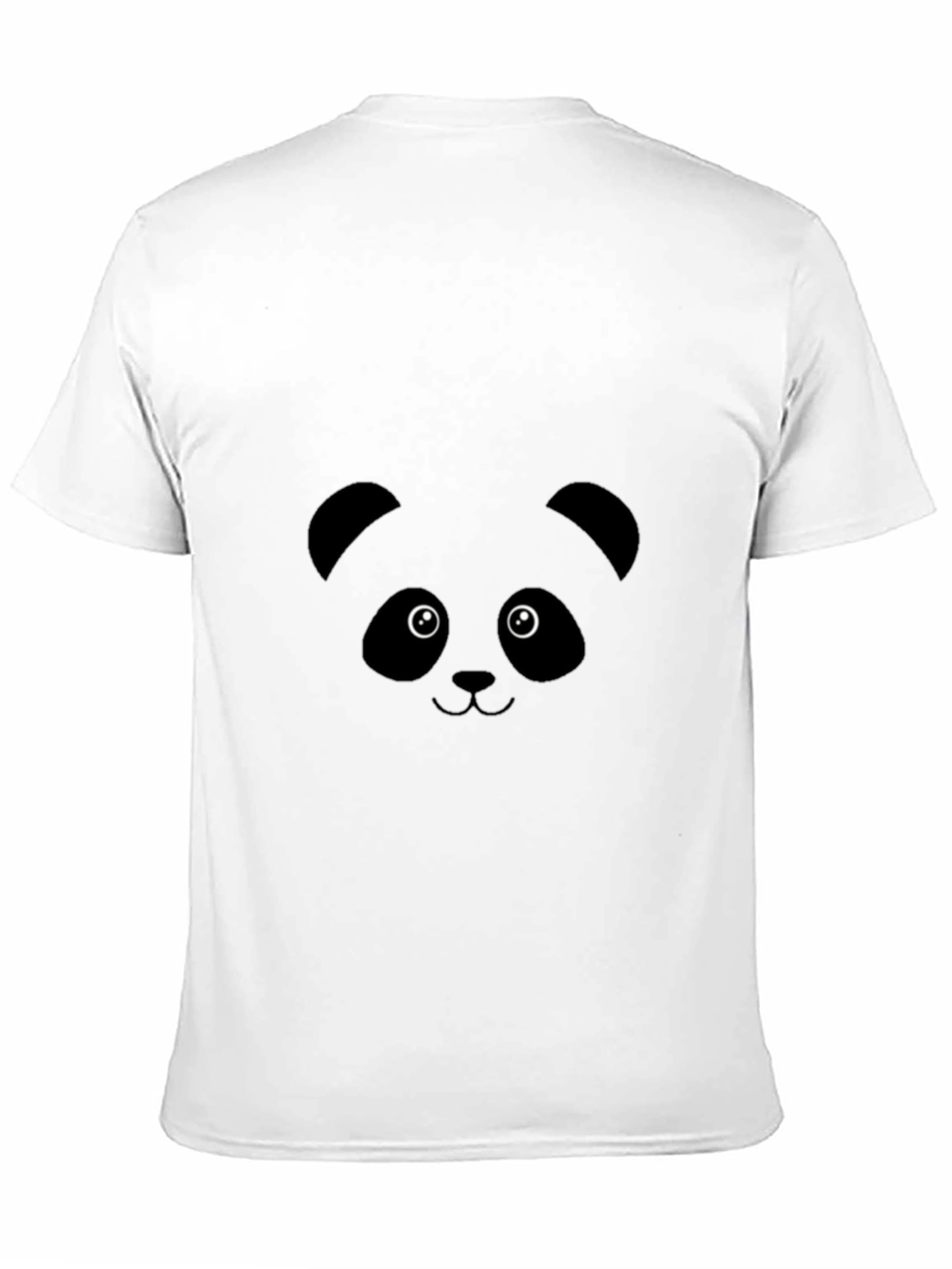 Cute Panda Face Graphic Tee - Black Unisex T-Shirt