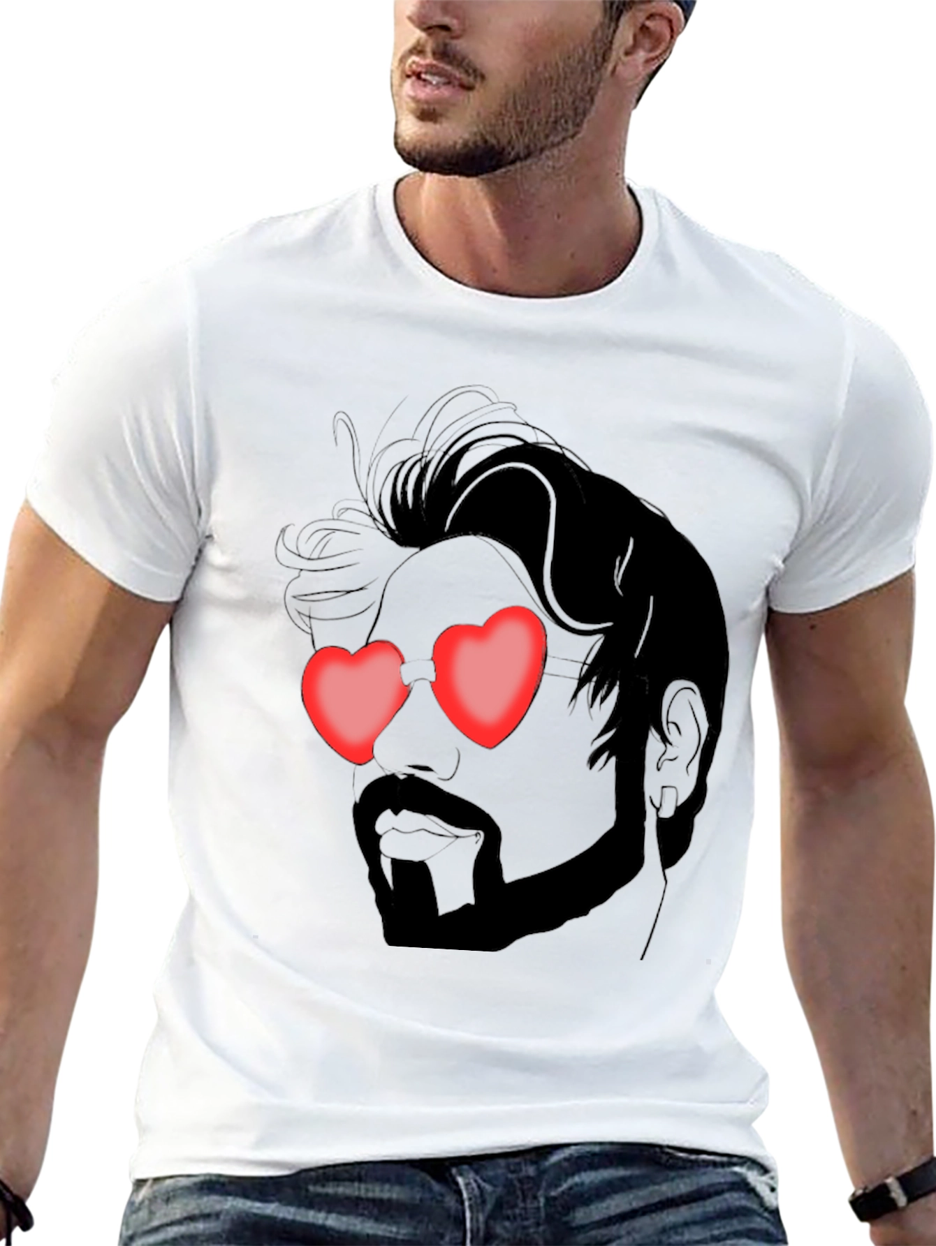 Heart Eyes Man Graphic Tee