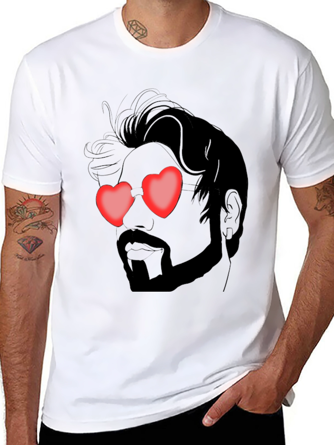 Heart Eyes Man Graphic Tee
