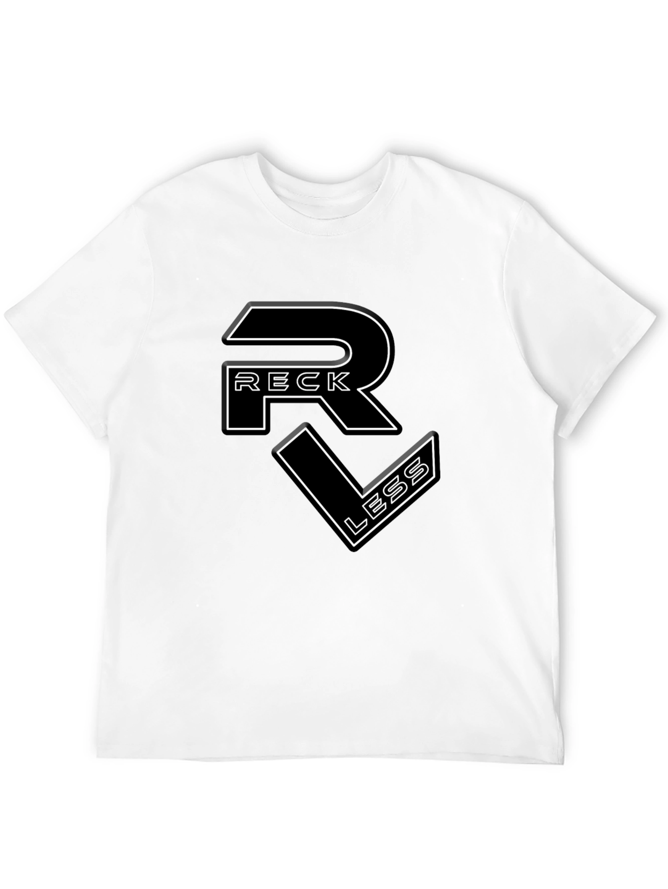 Reckless Graphic Tee - Black Cotton T-Shirt