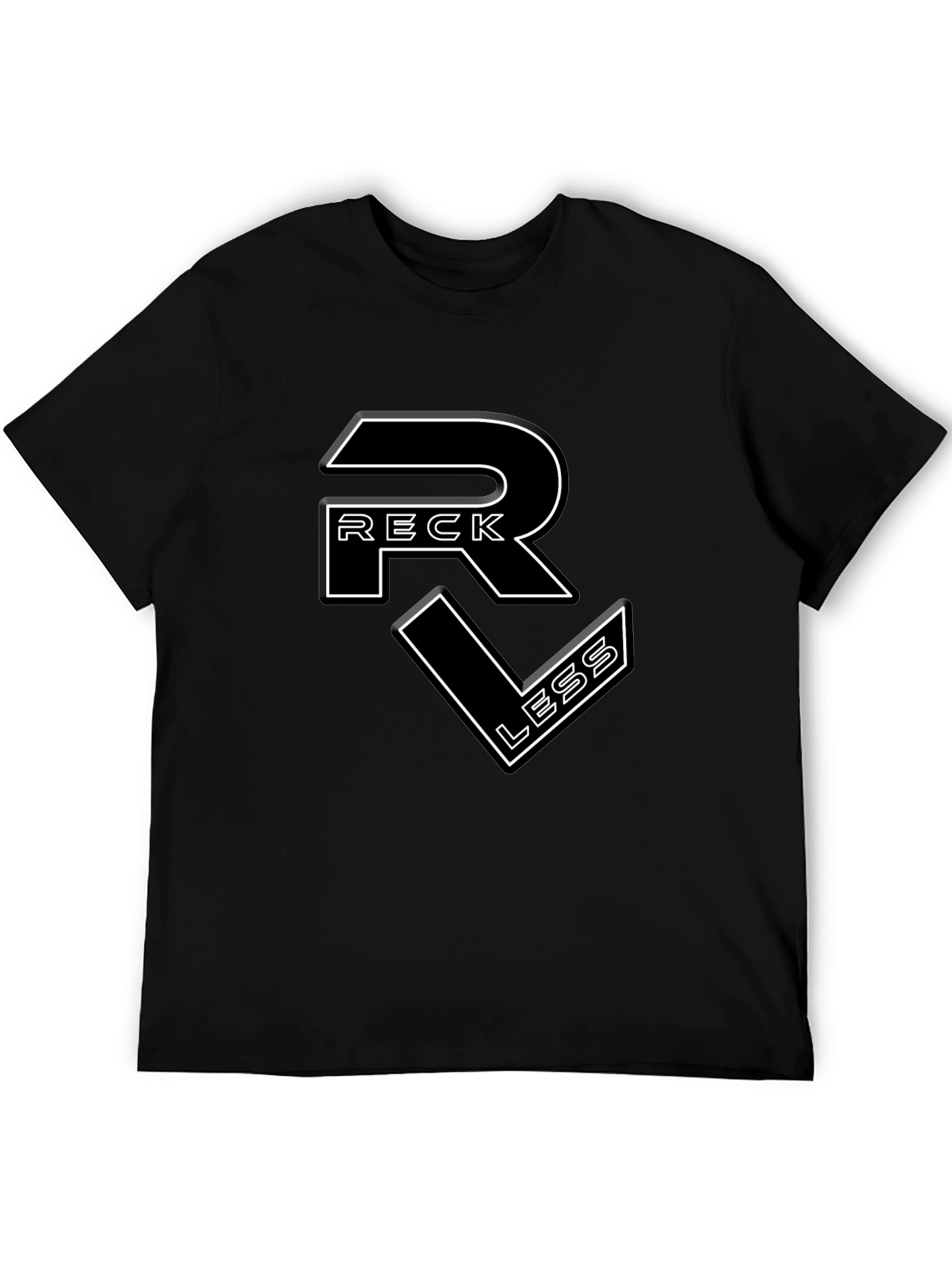 Reckless Graphic Tee - Black Cotton T-Shirt