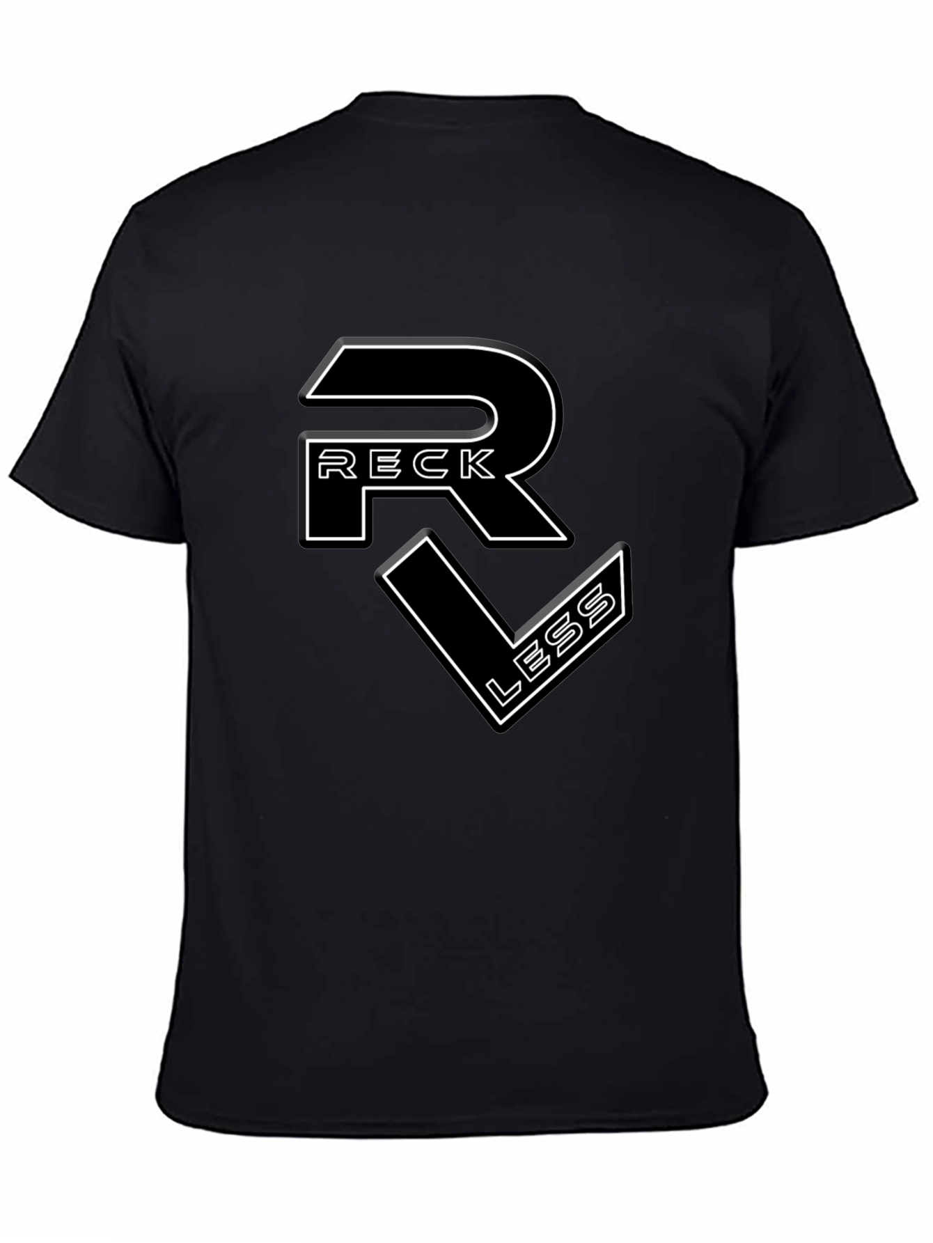 Reckless Graphic Tee - Black Cotton T-Shirt