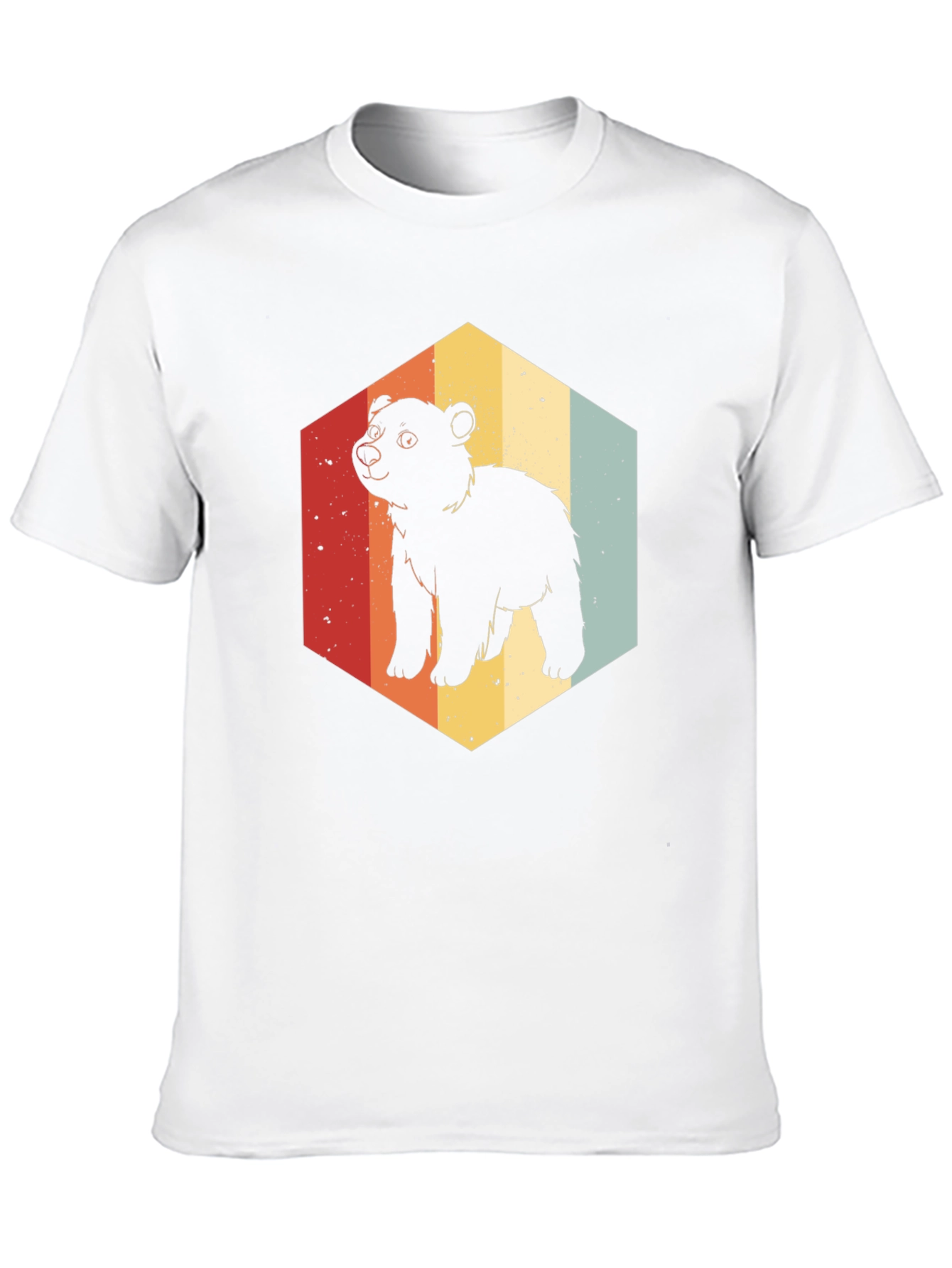 Retro Bear Hexagon Graphic Tee