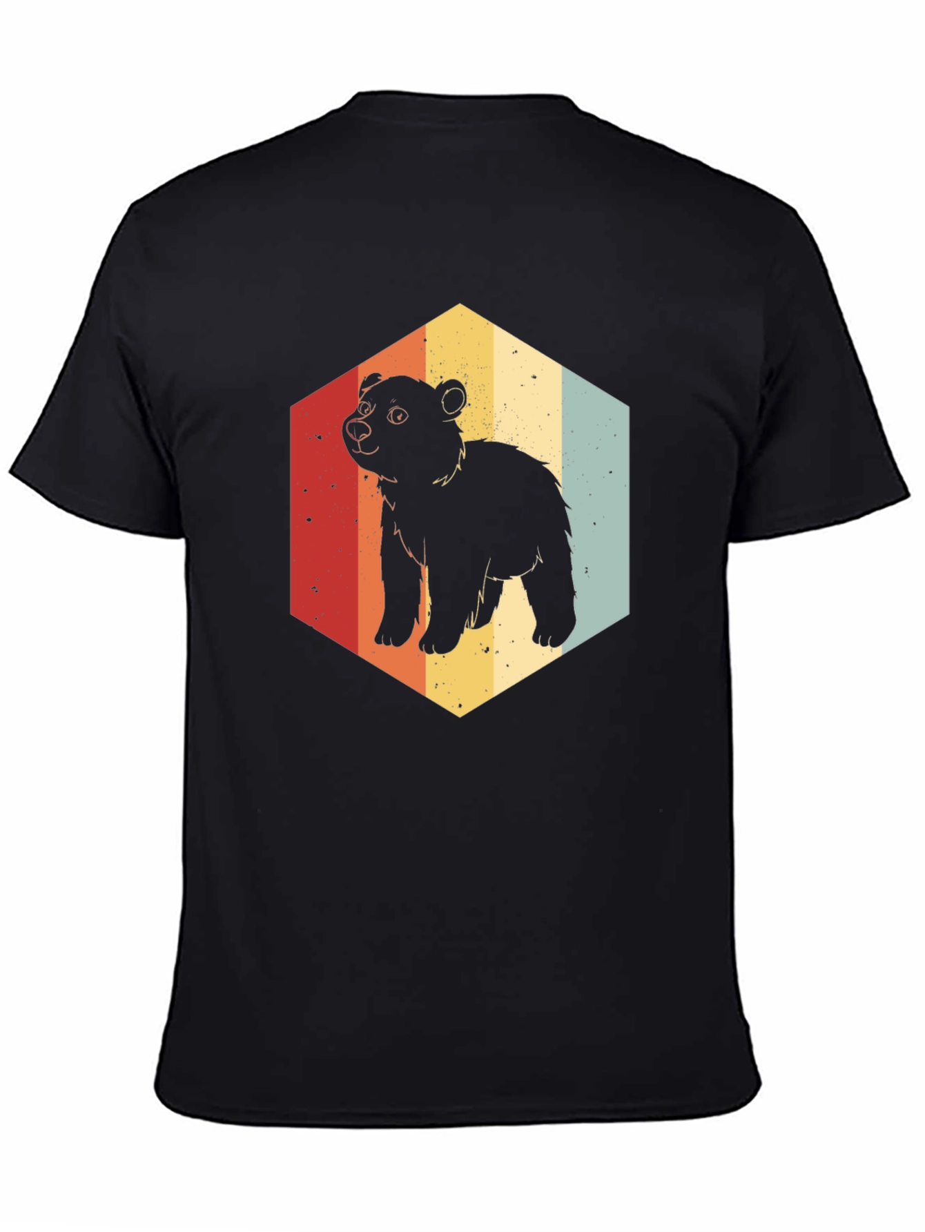 Retro Bear Hexagon Graphic Tee