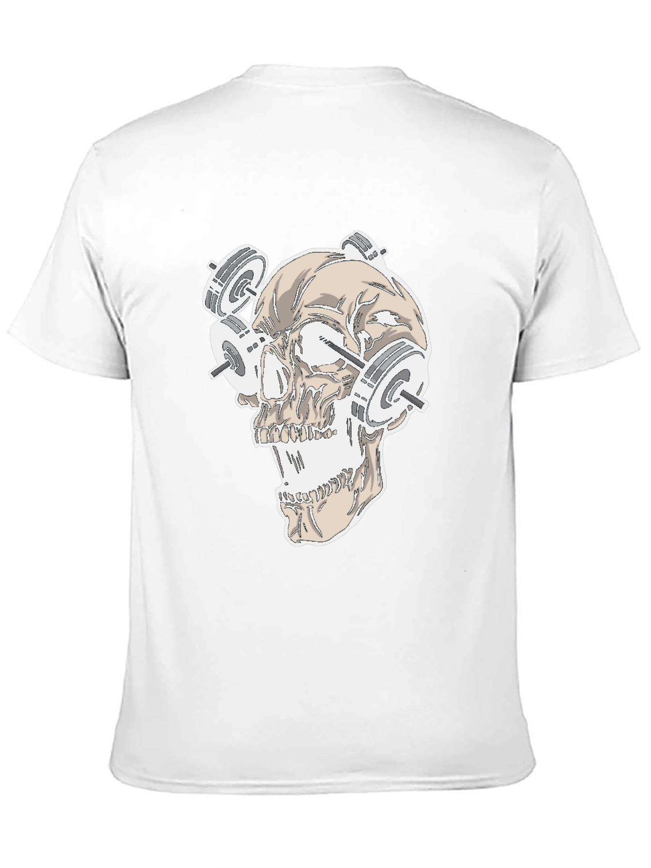 Skull Gym Weights Graphic T-Shirt