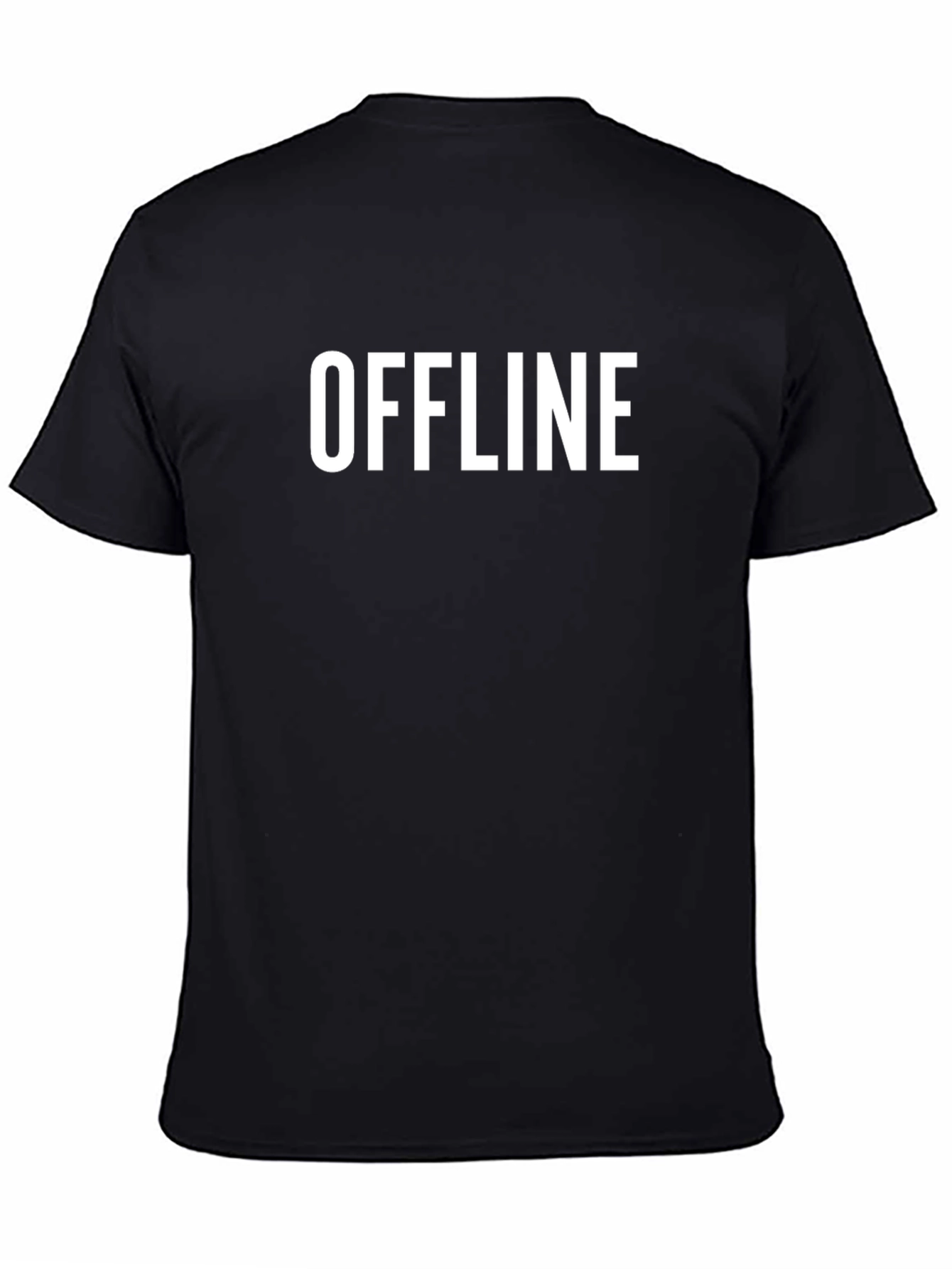 Offline Graphic Tee - Black Casual T-Shirt