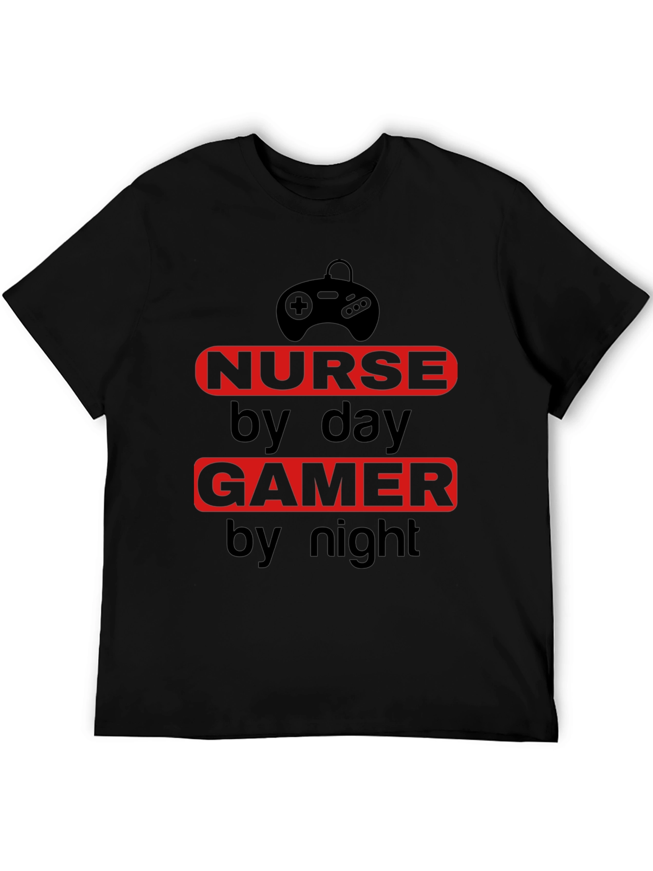 Nurse by Day Gamer by Night T-Shirt