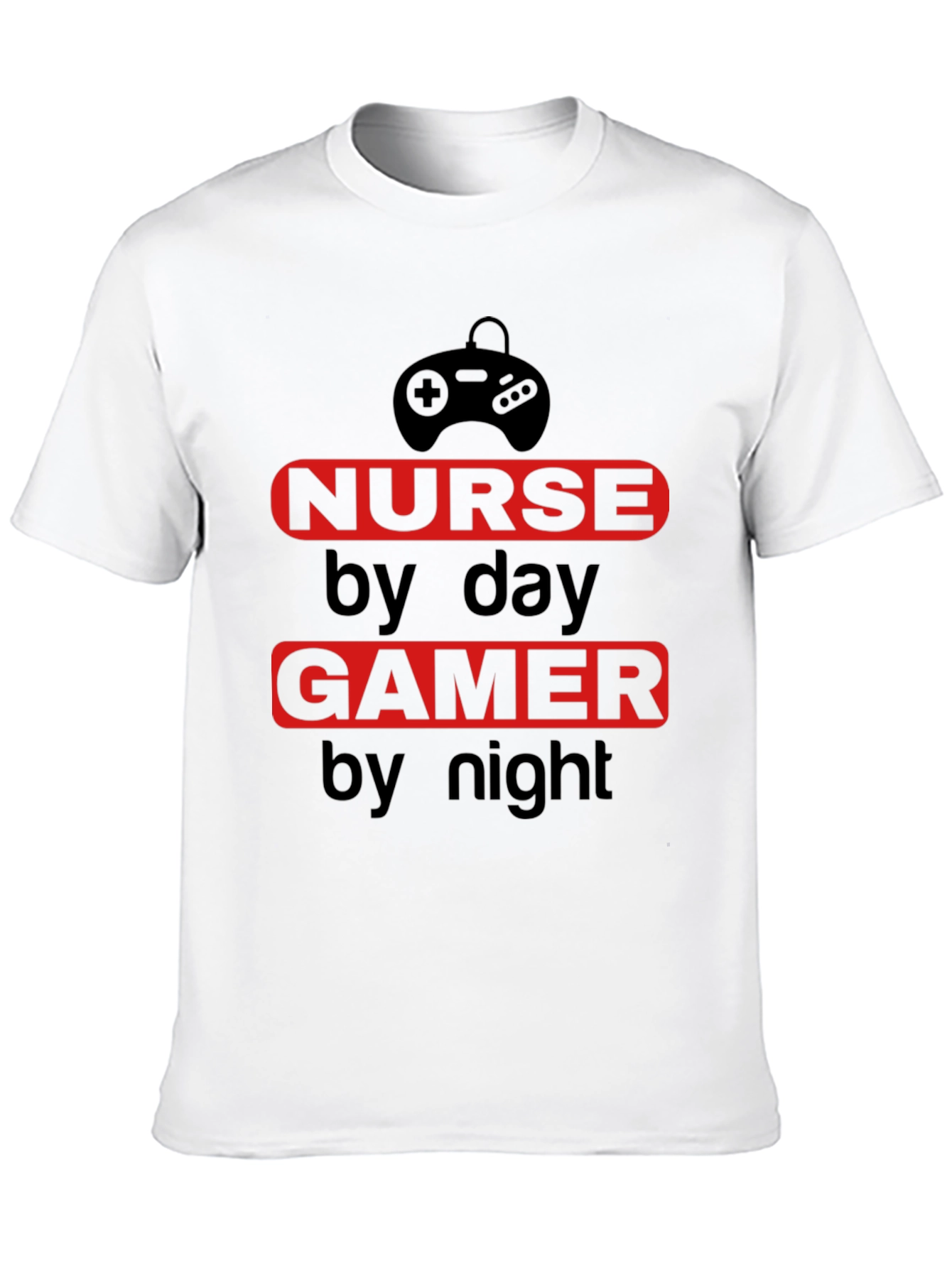 Nurse by Day Gamer by Night T-Shirt