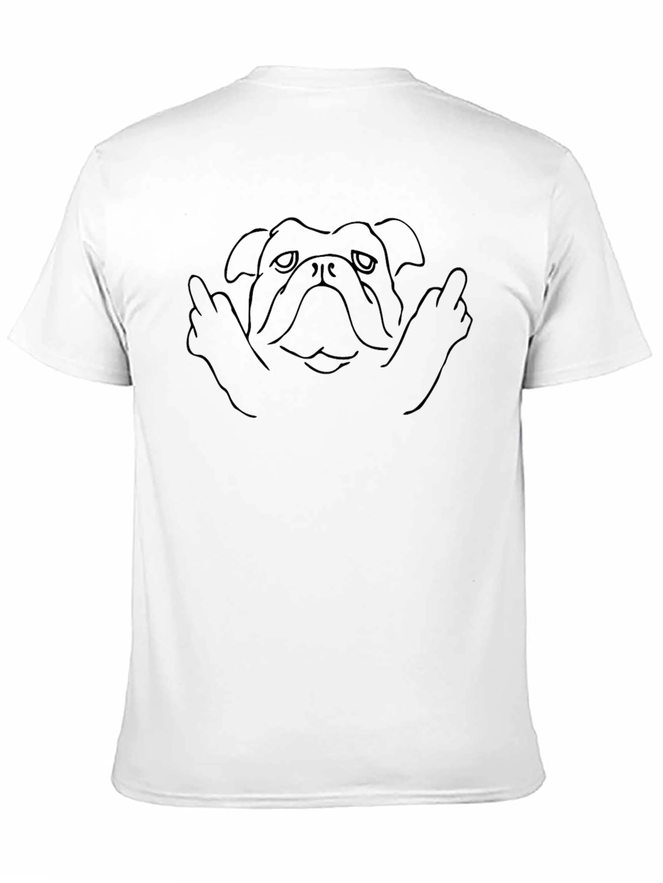 Bulldog Middle Finger T-Shirt - Funny Dog Tee