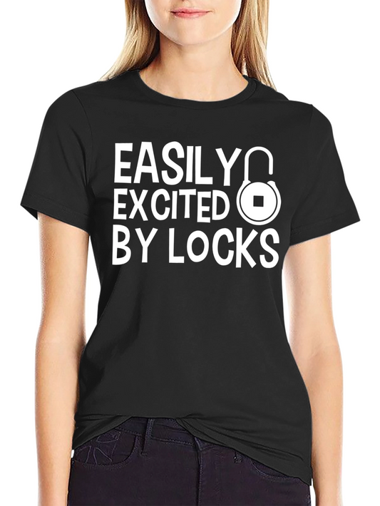 Easily Excited By Locks Graphic T-Shirt