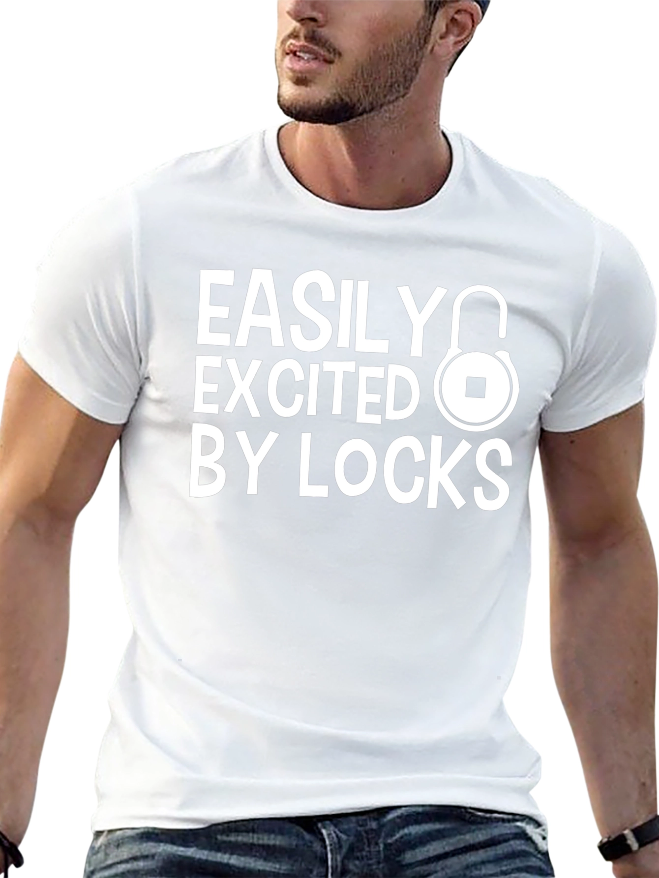 Easily Excited By Locks Graphic T-Shirt