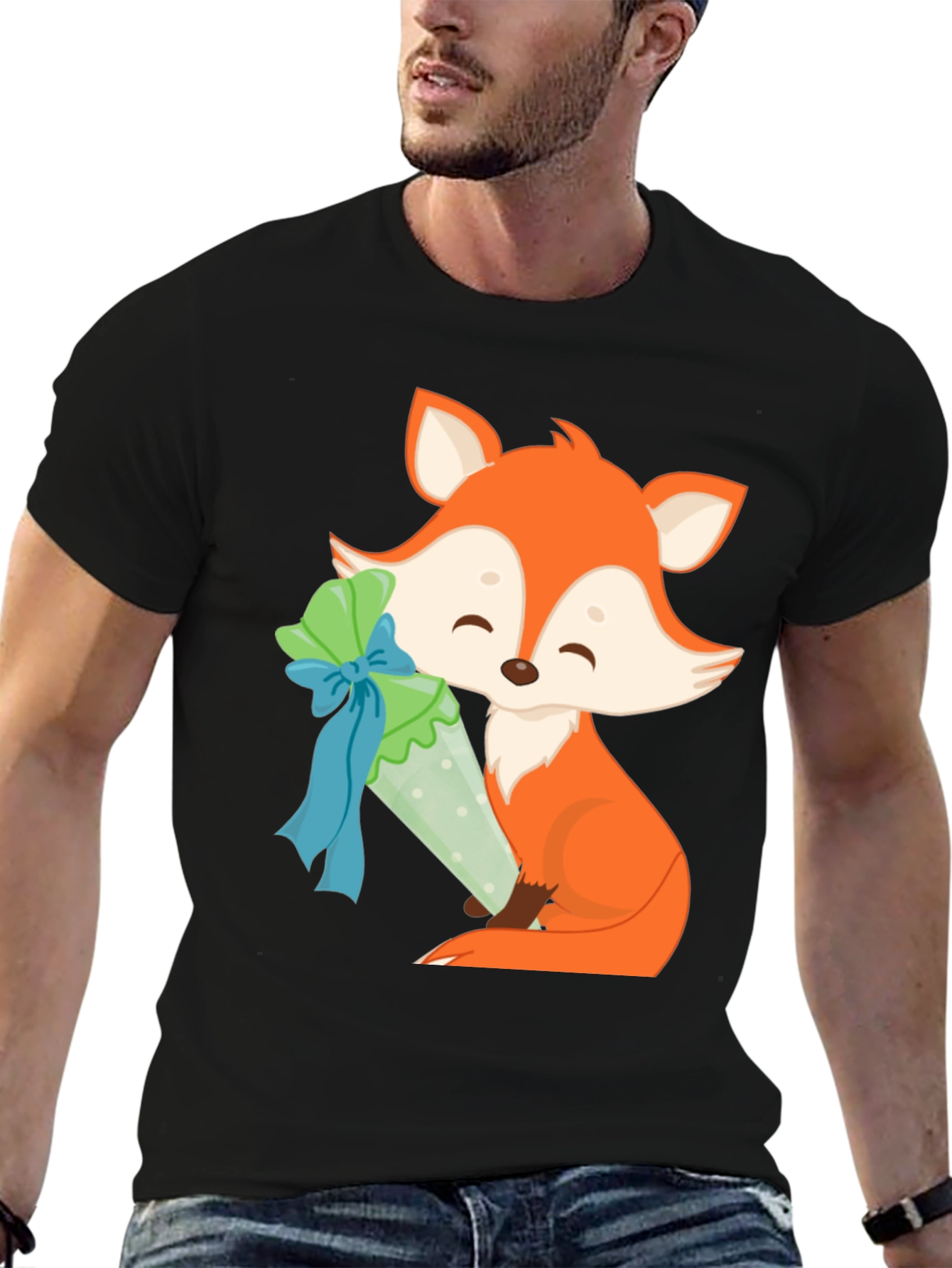 Fox with Treat T-Shirt - Cute & Stylish