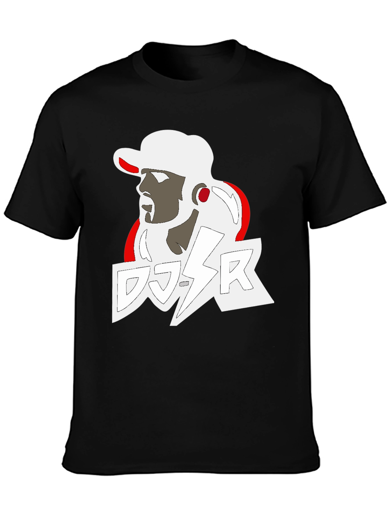 DJ SR Graphic Tee - Stylish Black T-Shirt