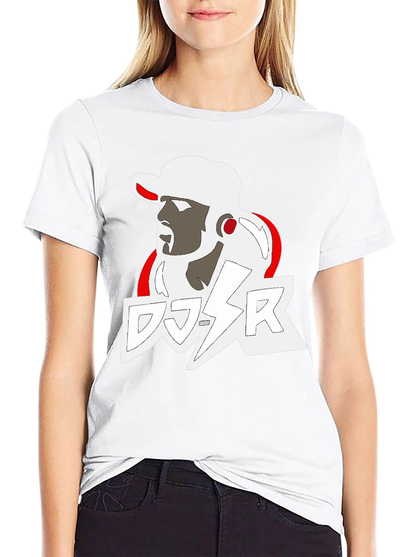 DJ SR Graphic Tee - Stylish Black T-Shirt