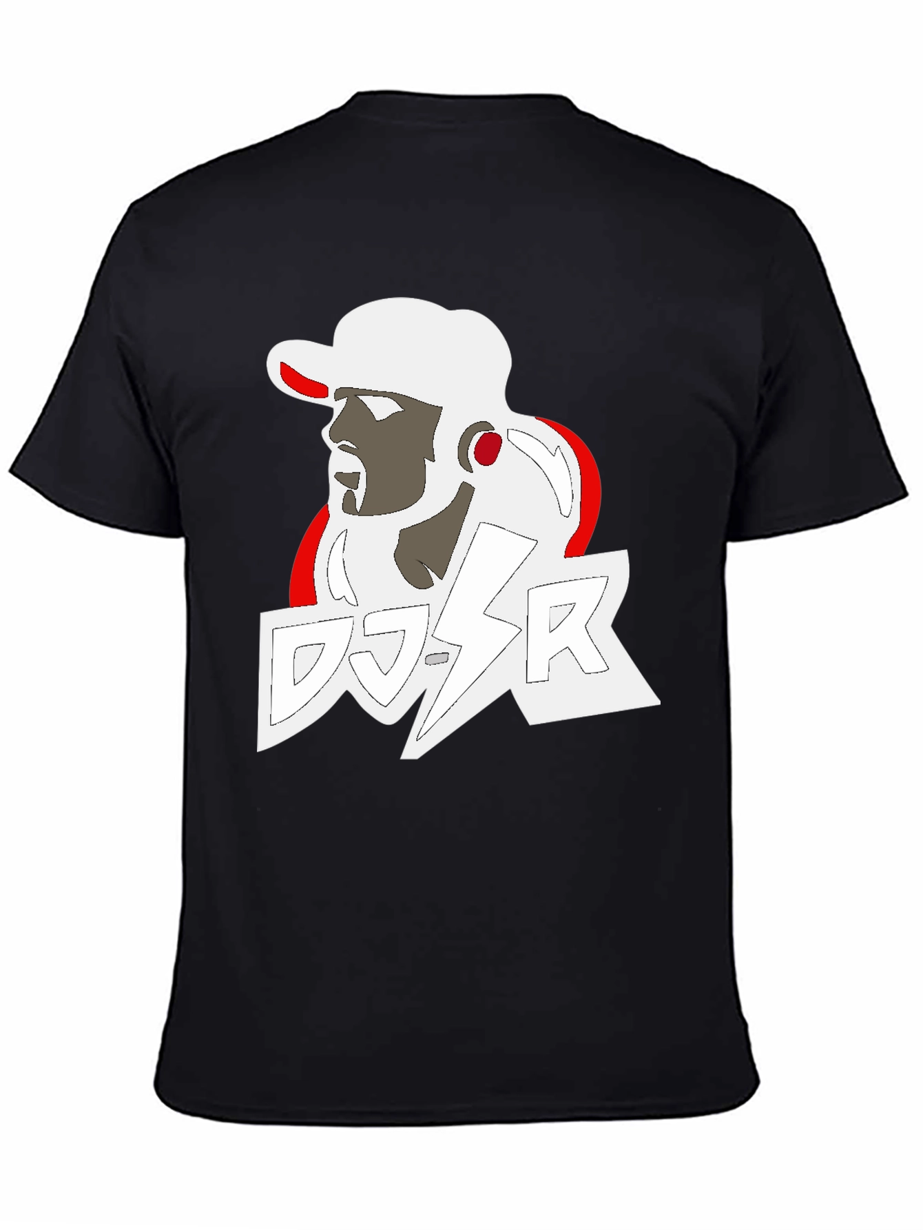 DJ SR Graphic Tee - Stylish Black T-Shirt