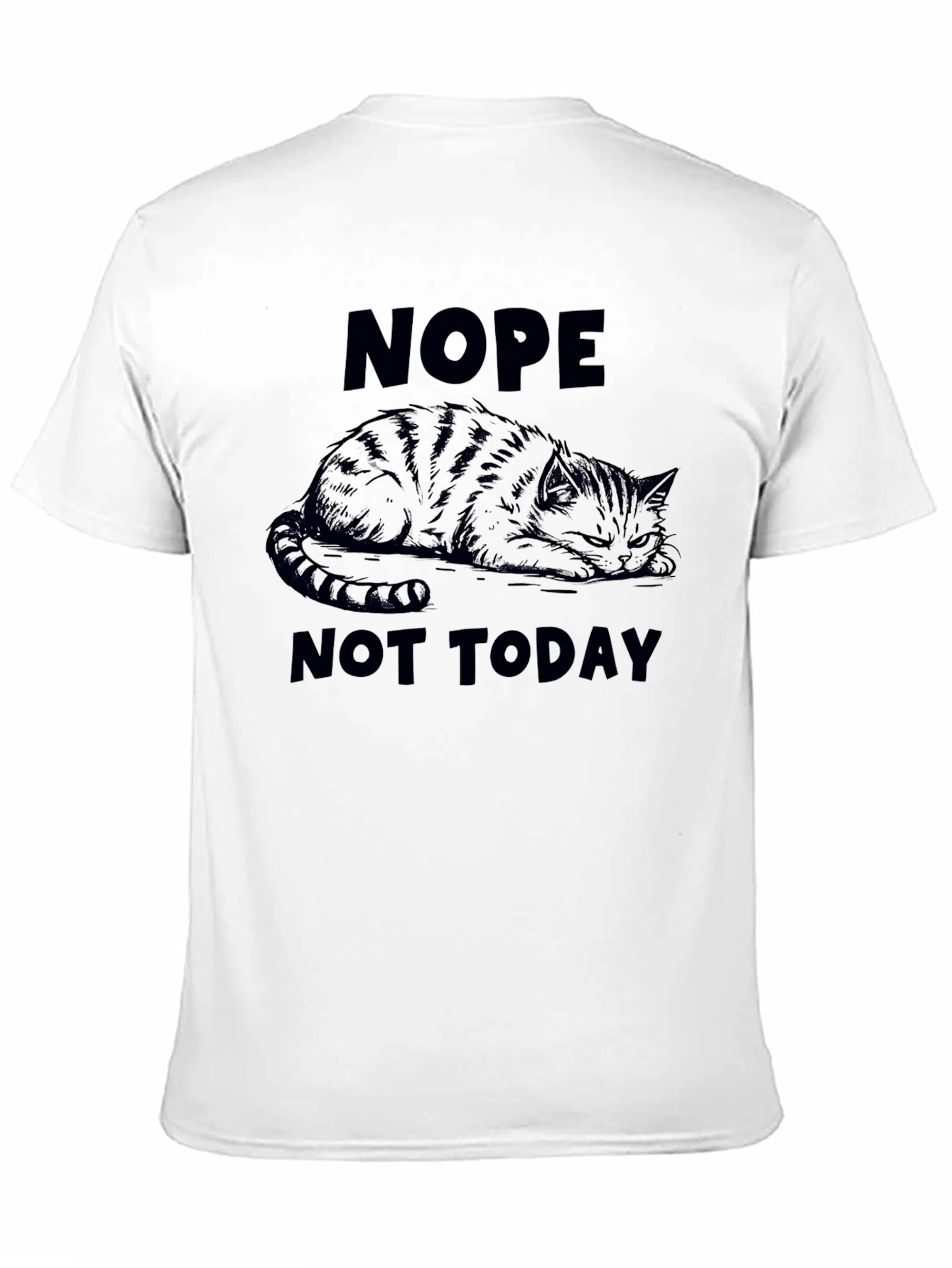 Nope Not Today Cat Graphic Tee
