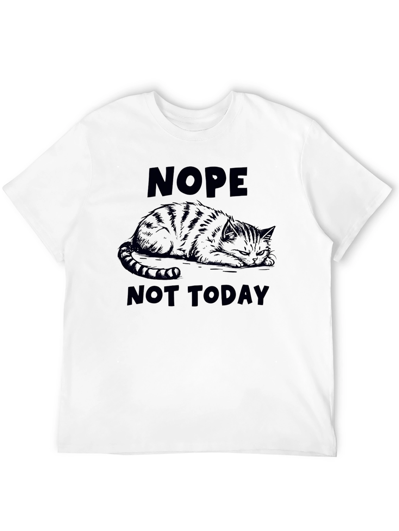 Nope Not Today Cat Graphic Tee