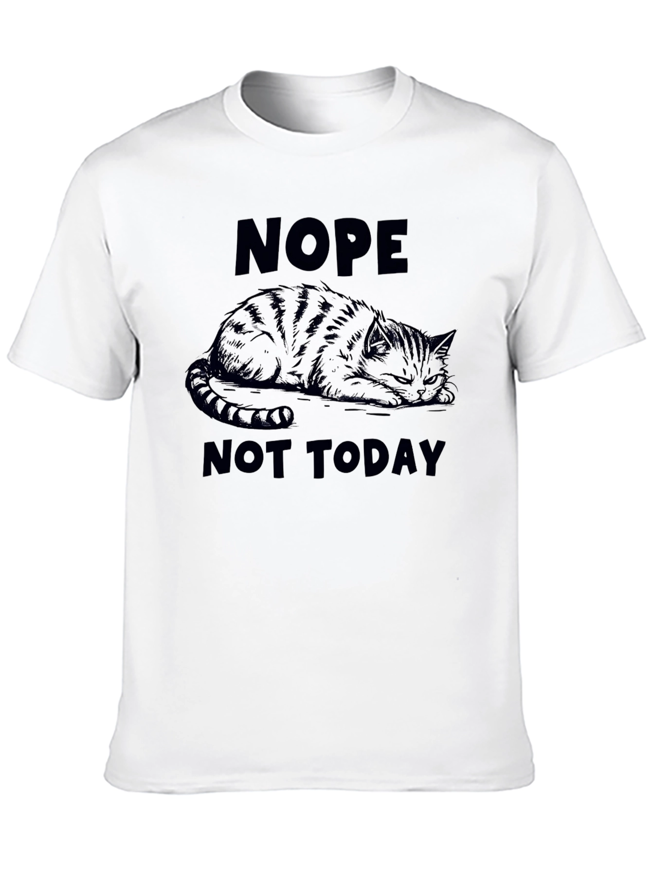 Nope Not Today Cat Graphic Tee