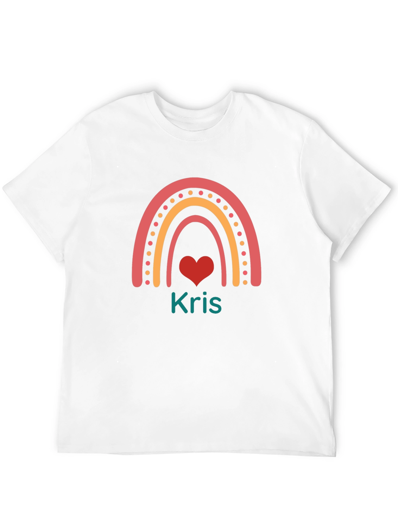 Rainbow Heart Personalized Tee