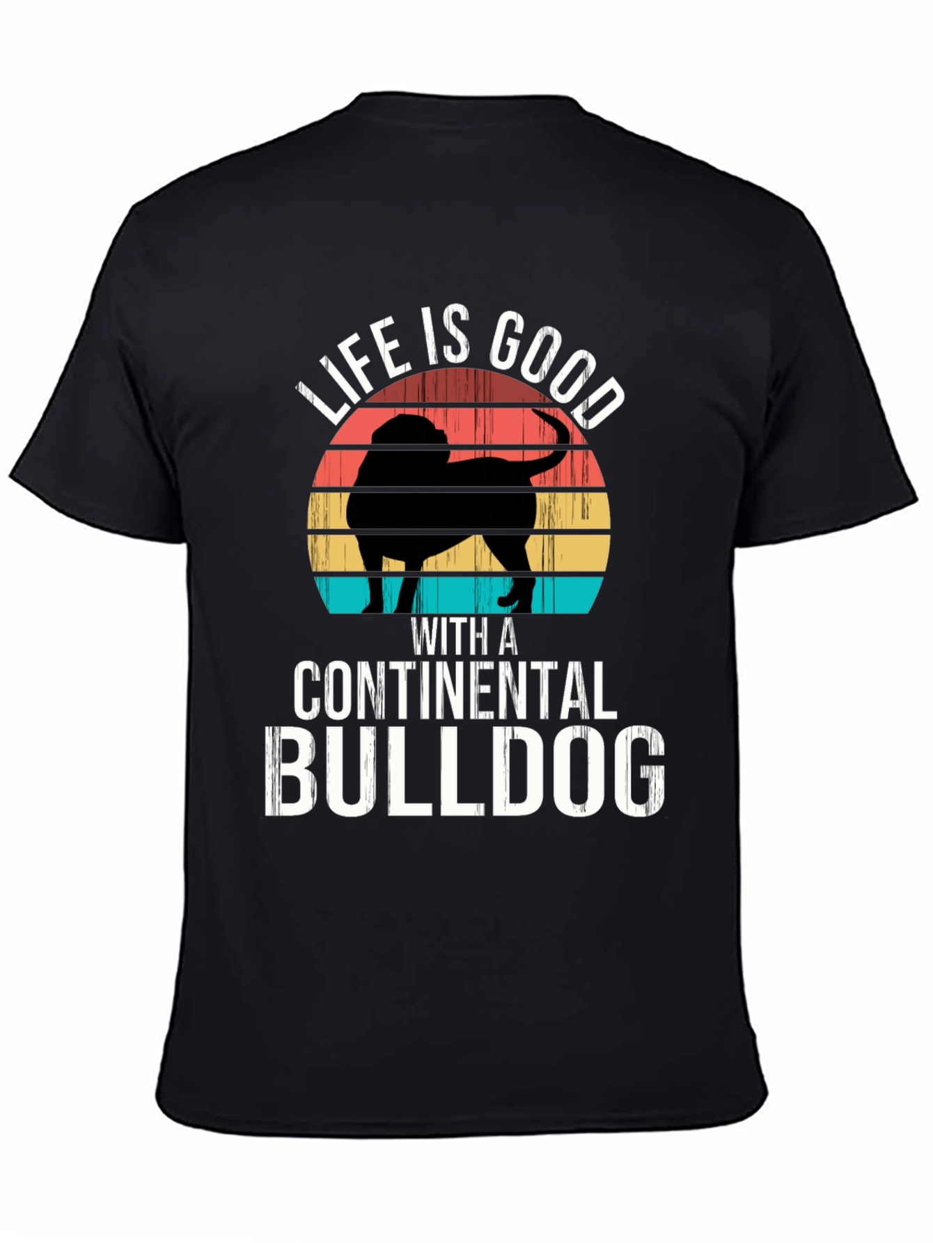 Continental Bulldog T-Shirt - Life is Good