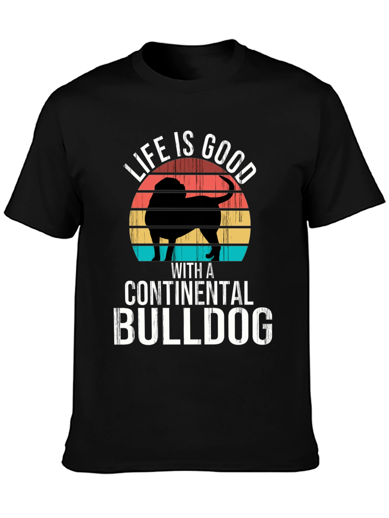 Continental Bulldog T-Shirt - Life is Good
