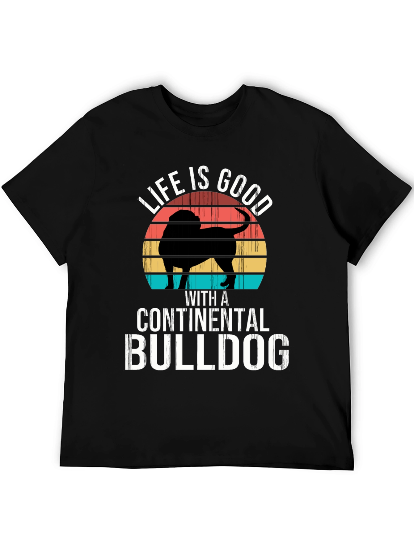 Continental Bulldog T-Shirt - Life is Good