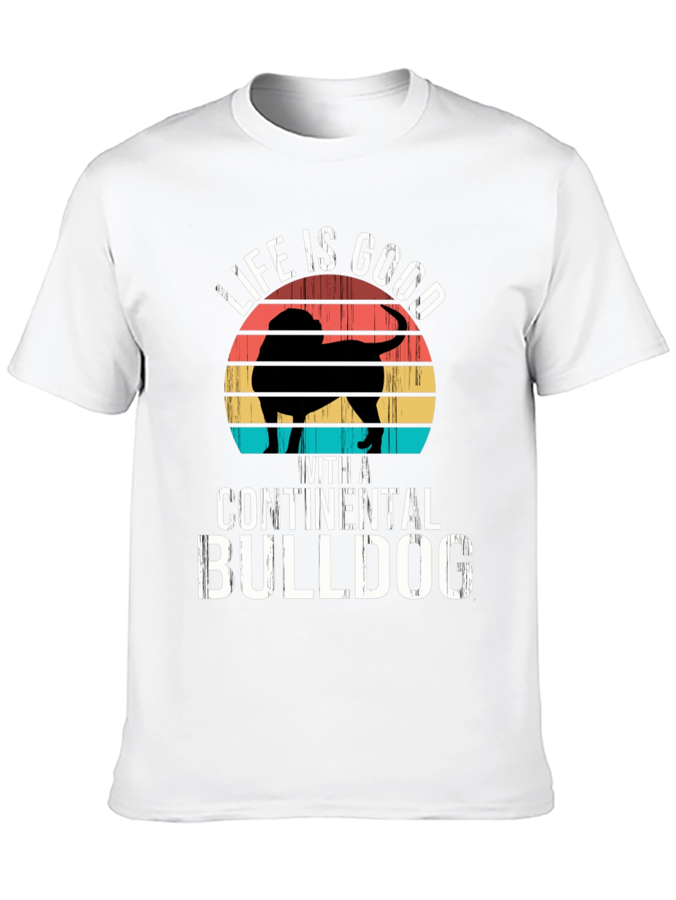 Continental Bulldog T-Shirt - Life is Good