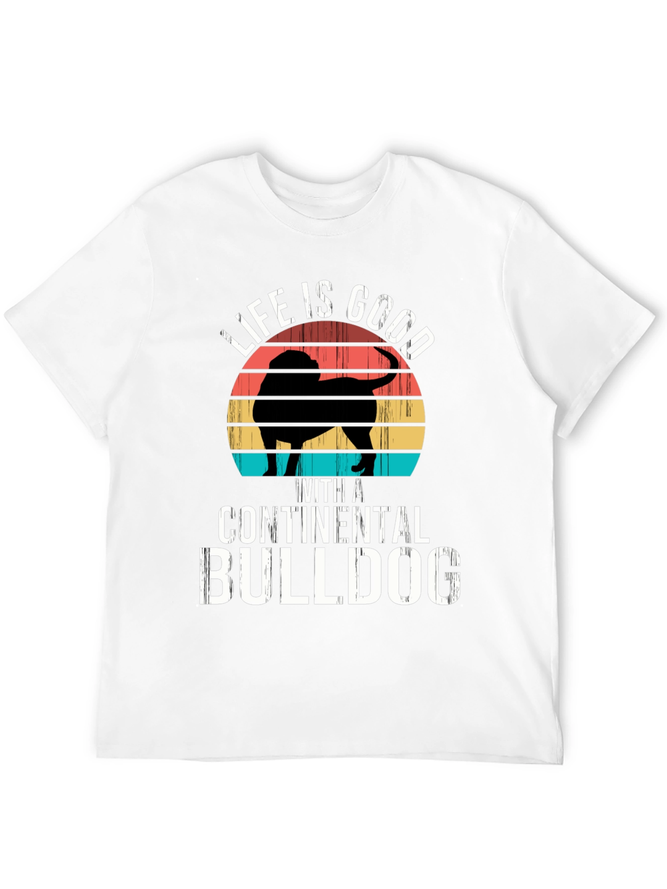 Continental Bulldog T-Shirt - Life is Good
