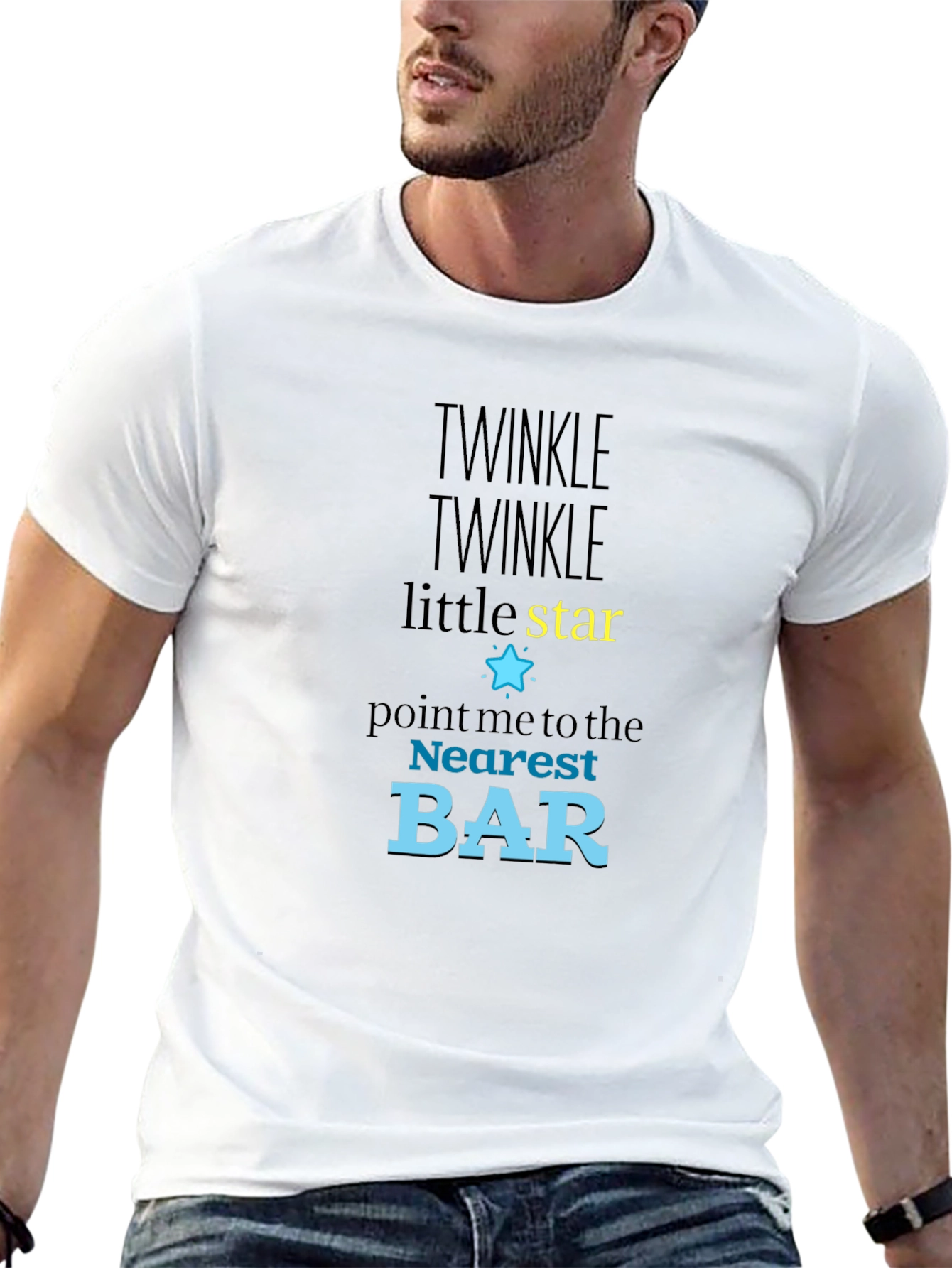 Twinkle Star Bar T-Shirt - Funny Novelty Tee