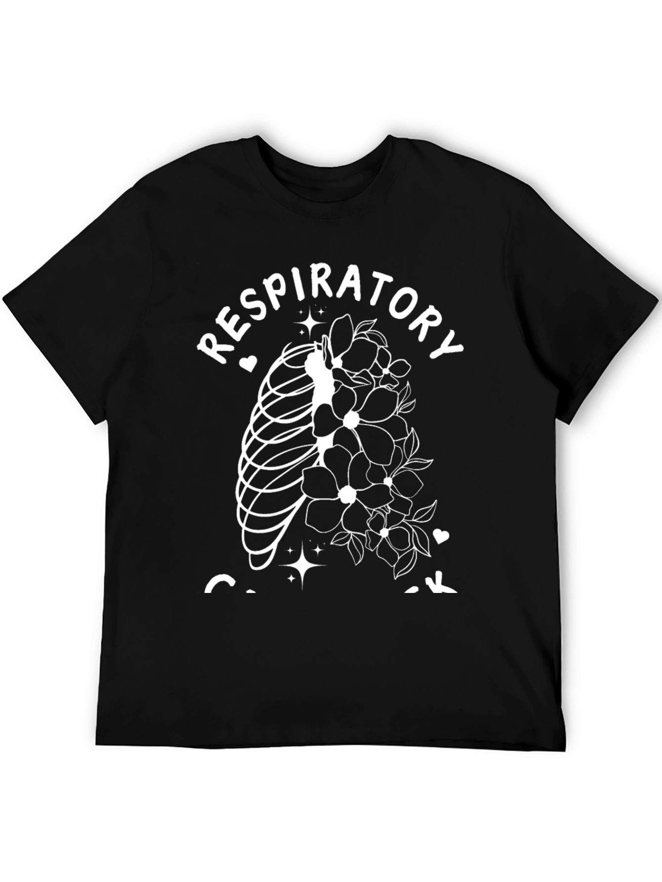 Respiratory Ribcage Floral Graphic T-Shirt