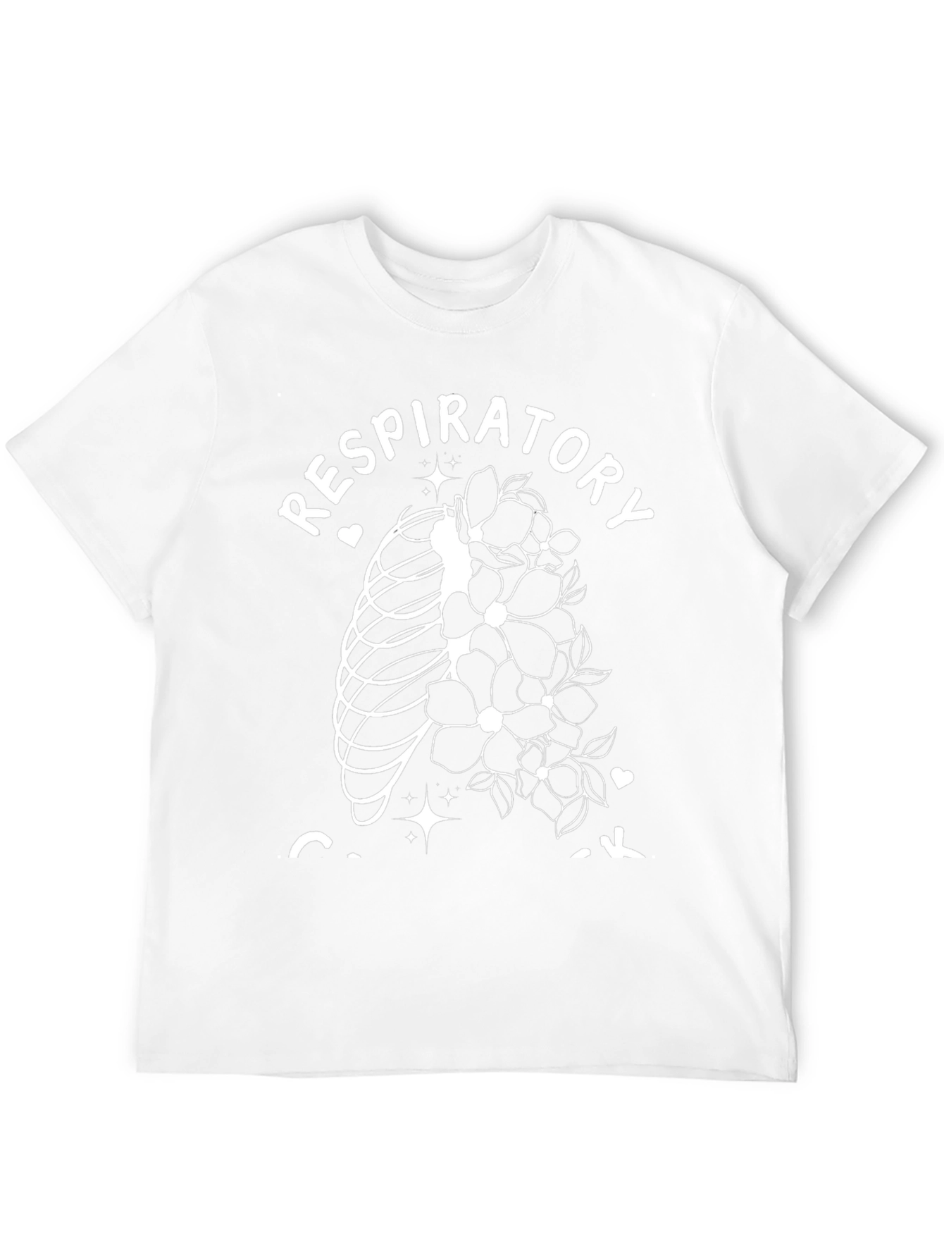 Respiratory Ribcage Floral Graphic T-Shirt