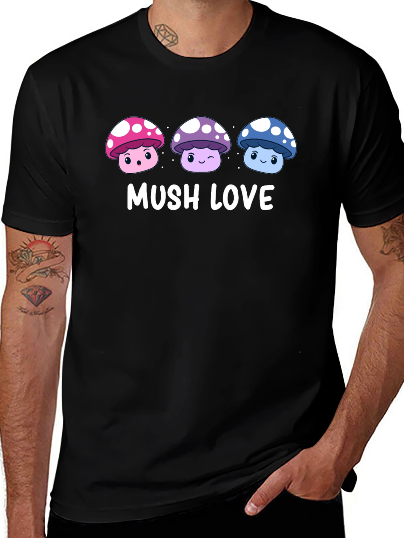 Mushroom Lover Graphic Tee - Mush Love T-Shirt