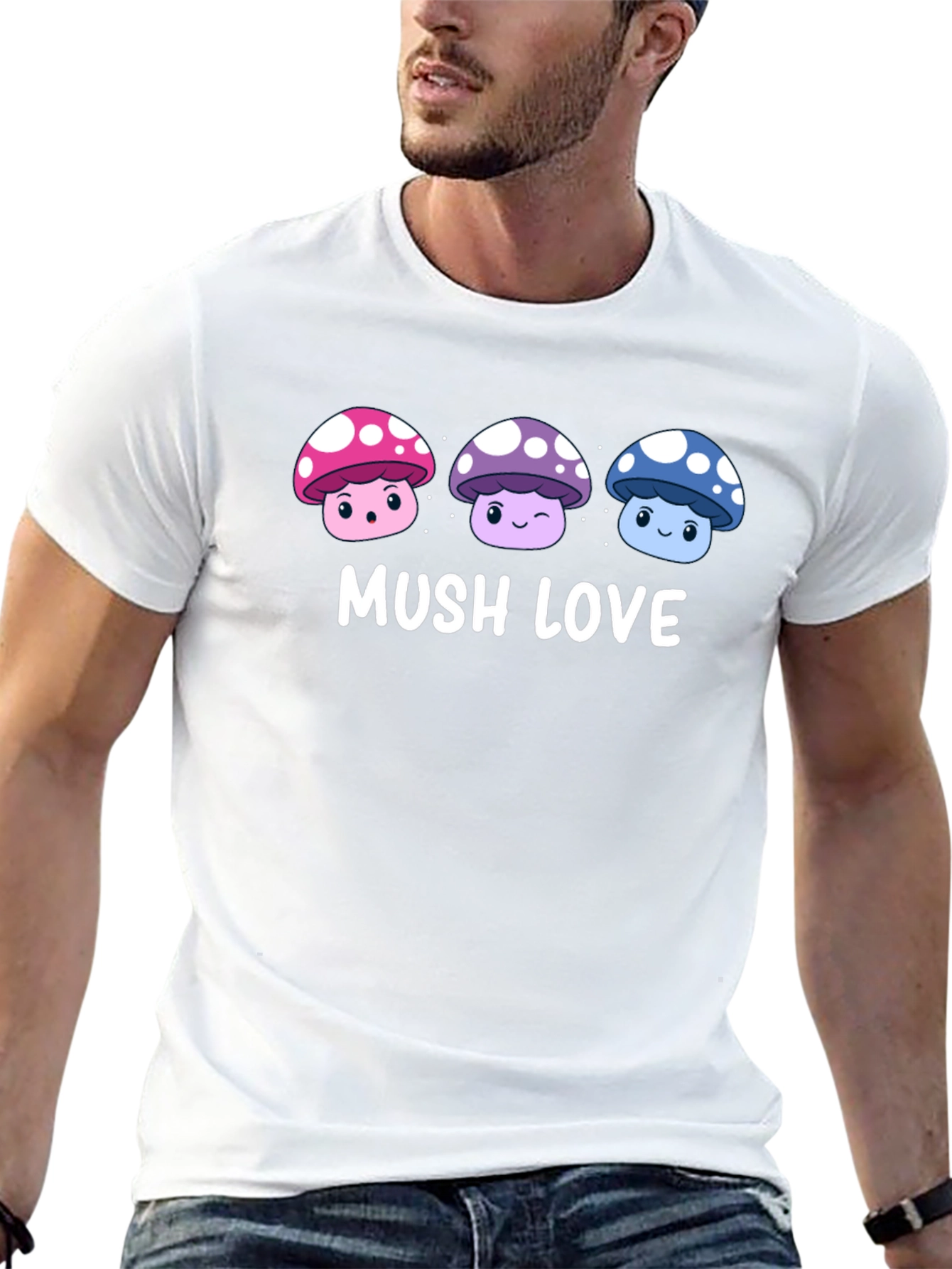 Mushroom Lover Graphic Tee - Mush Love T-Shirt