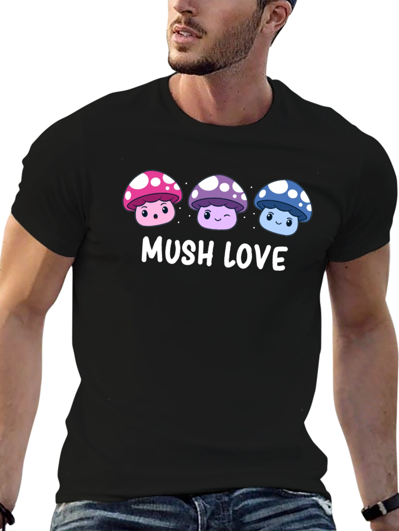 Mushroom Lover Graphic Tee - Mush Love T-Shirt