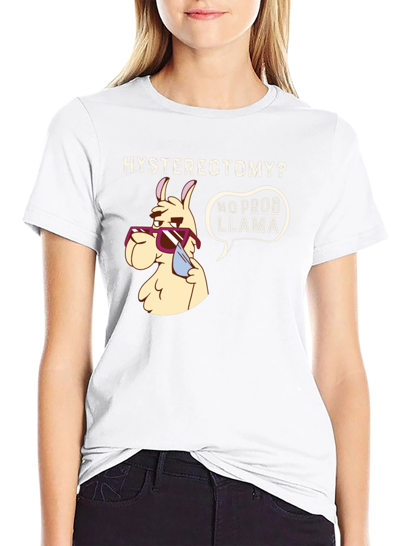 Hysterectomy No Prob Llama Graphic Tee