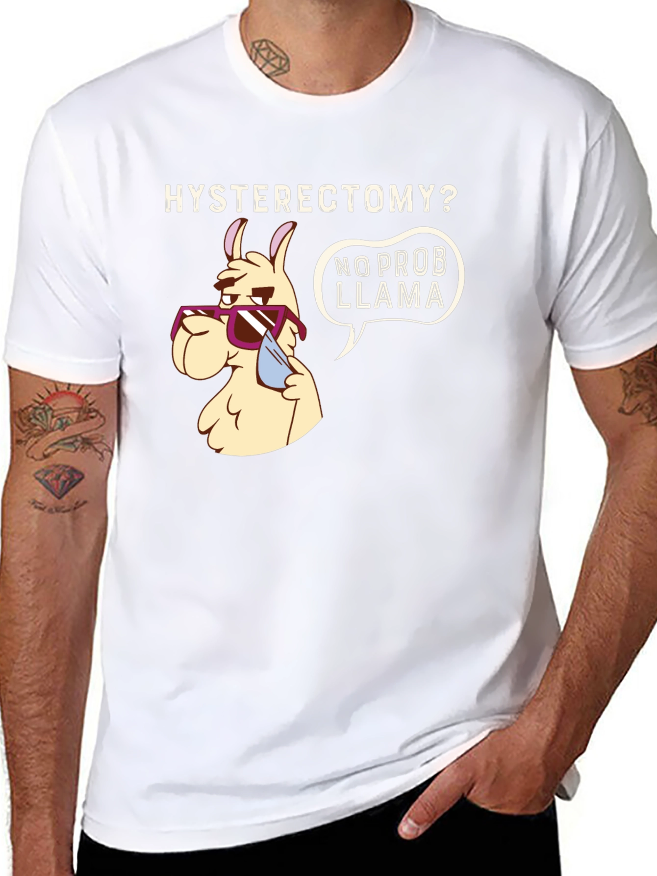 Hysterectomy No Prob Llama Graphic Tee