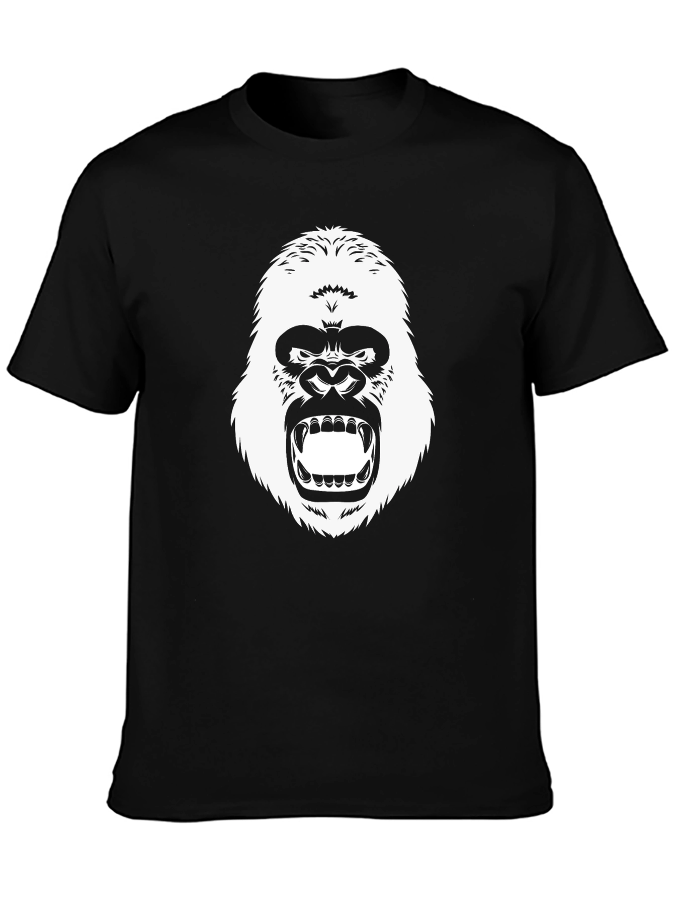 Black Gorilla Graphic Tee - Mens Casual T-Shirt