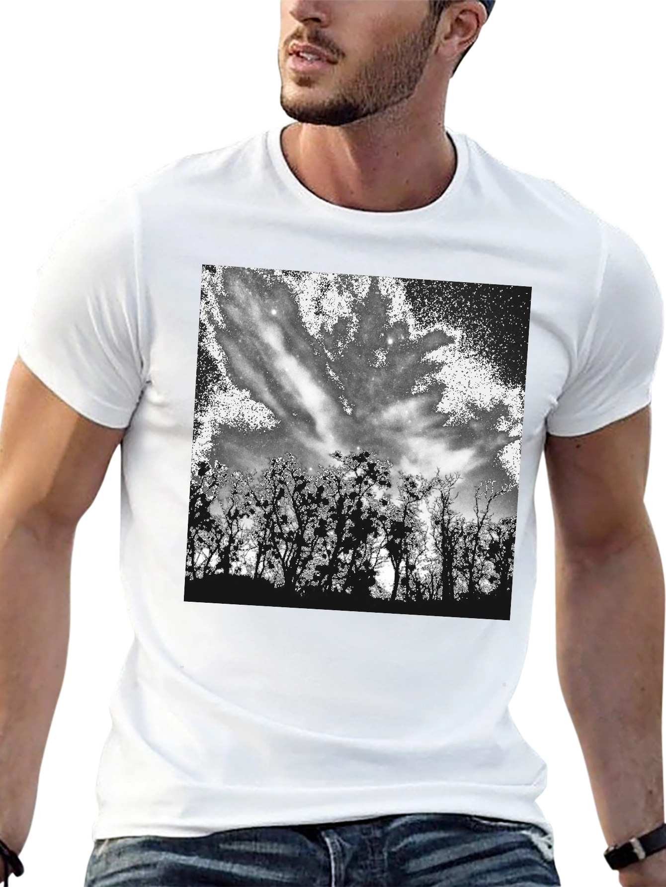 Nature Sky Black T-Shirt