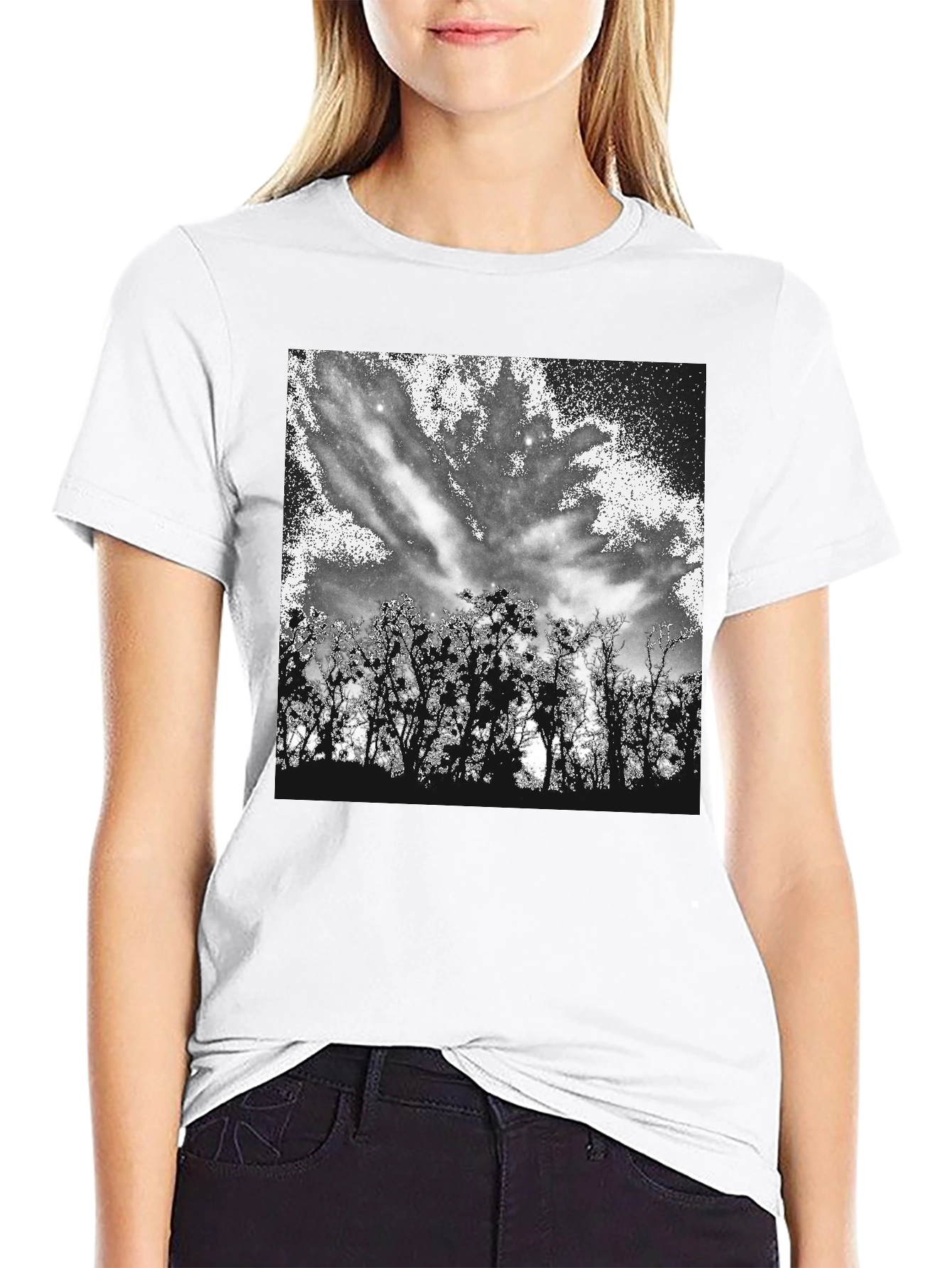 Nature Sky Black T-Shirt