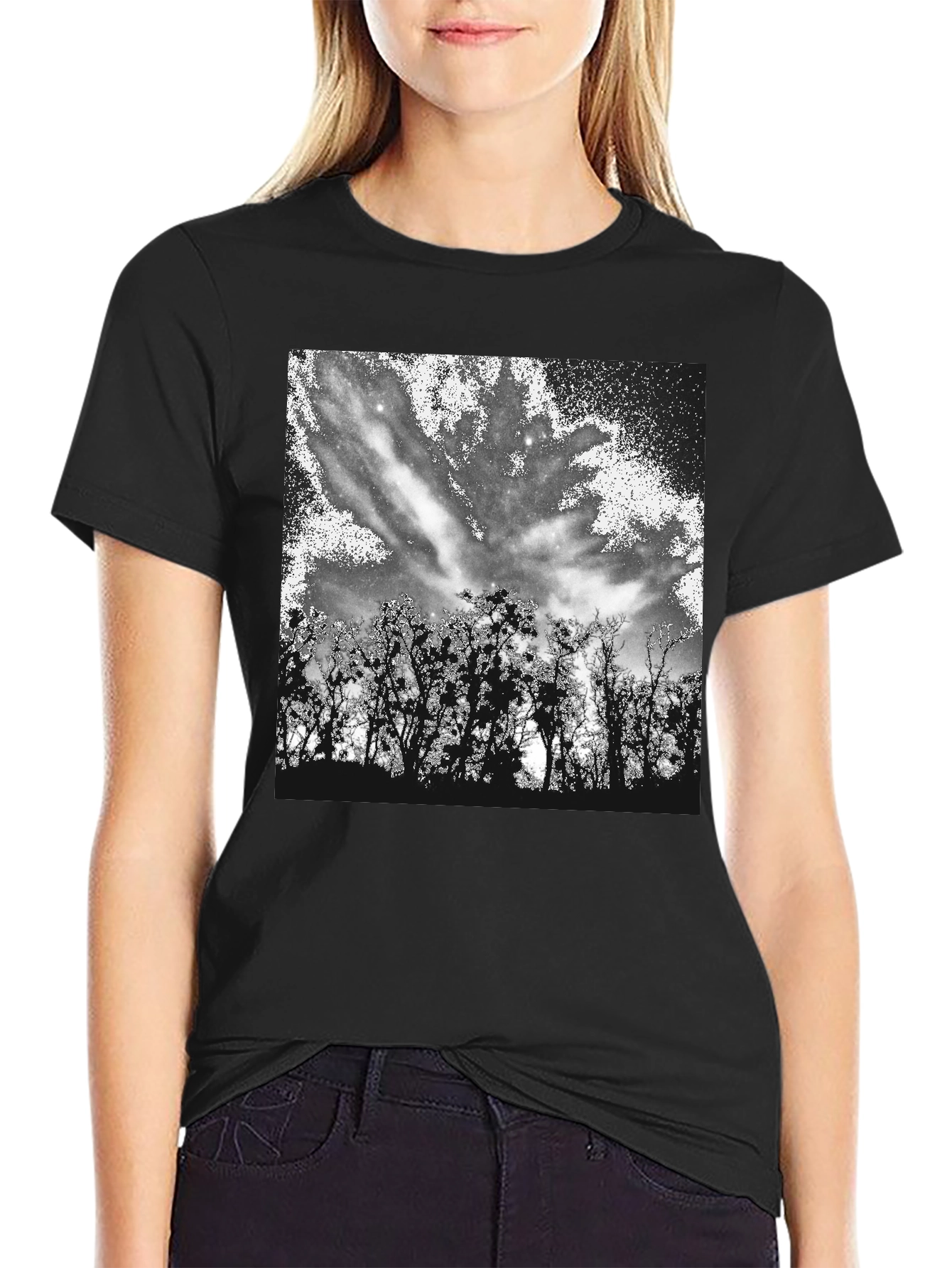 Nature Sky Black T-Shirt