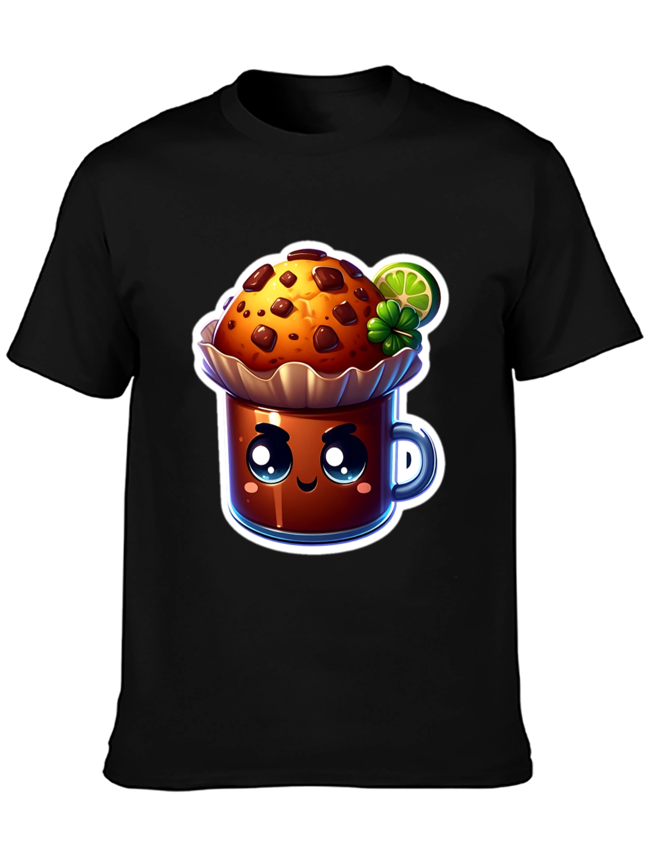 Cute Kawaii Cupcake Graphic T-Shirt